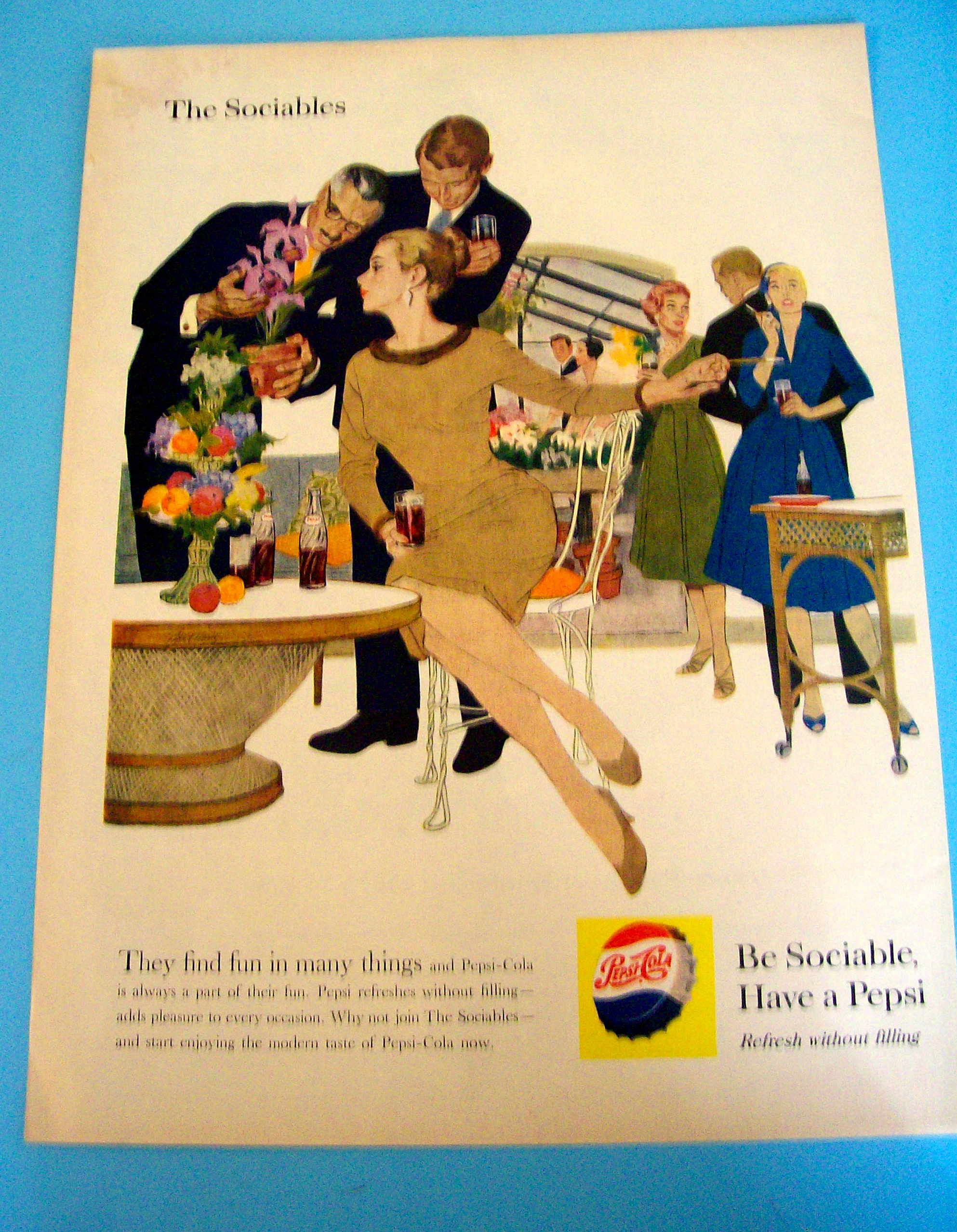 1959 Pepsi-Cola (Pepsi) with Group Of People & Pepsi