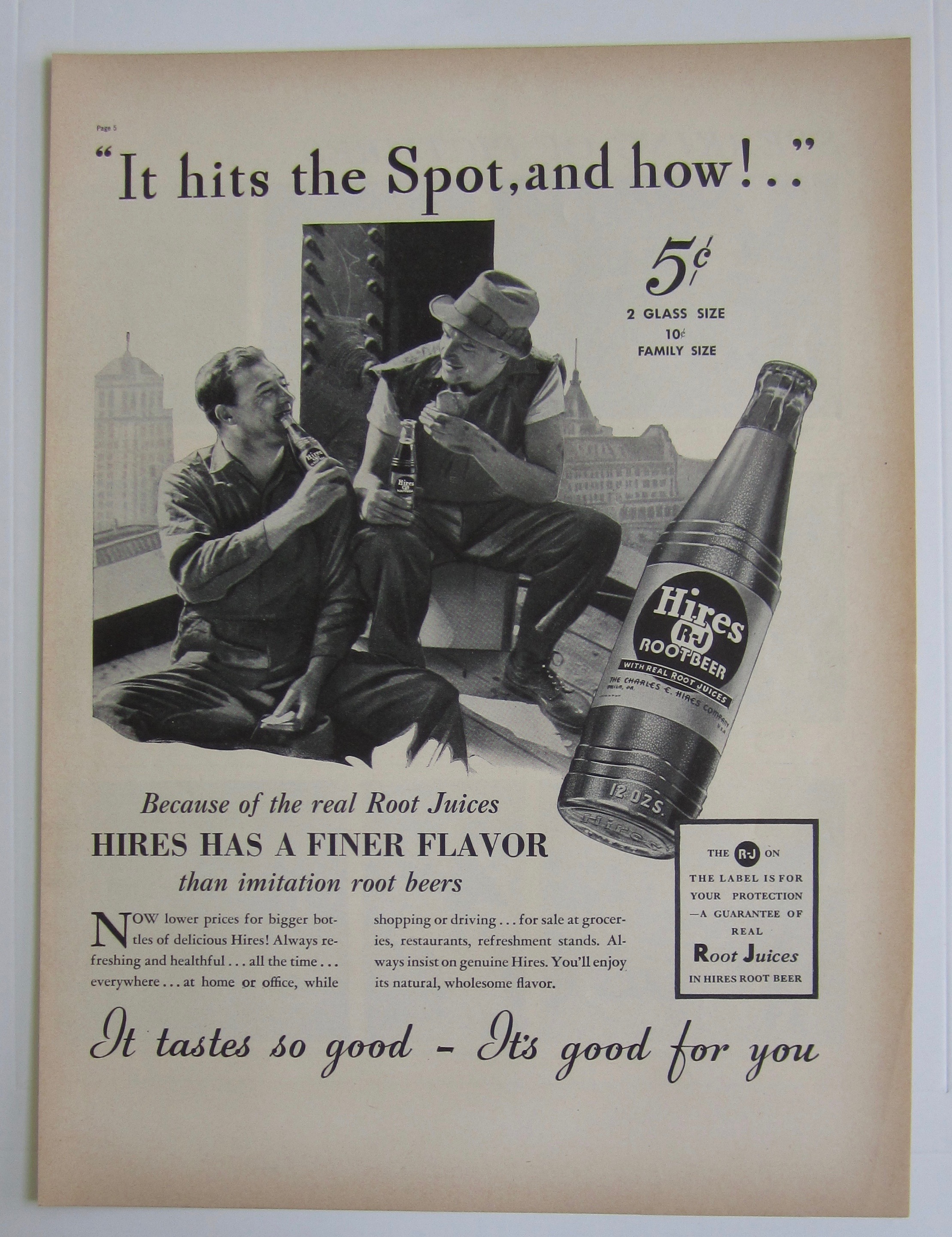 1937 Hires Root Beer with Men Working
