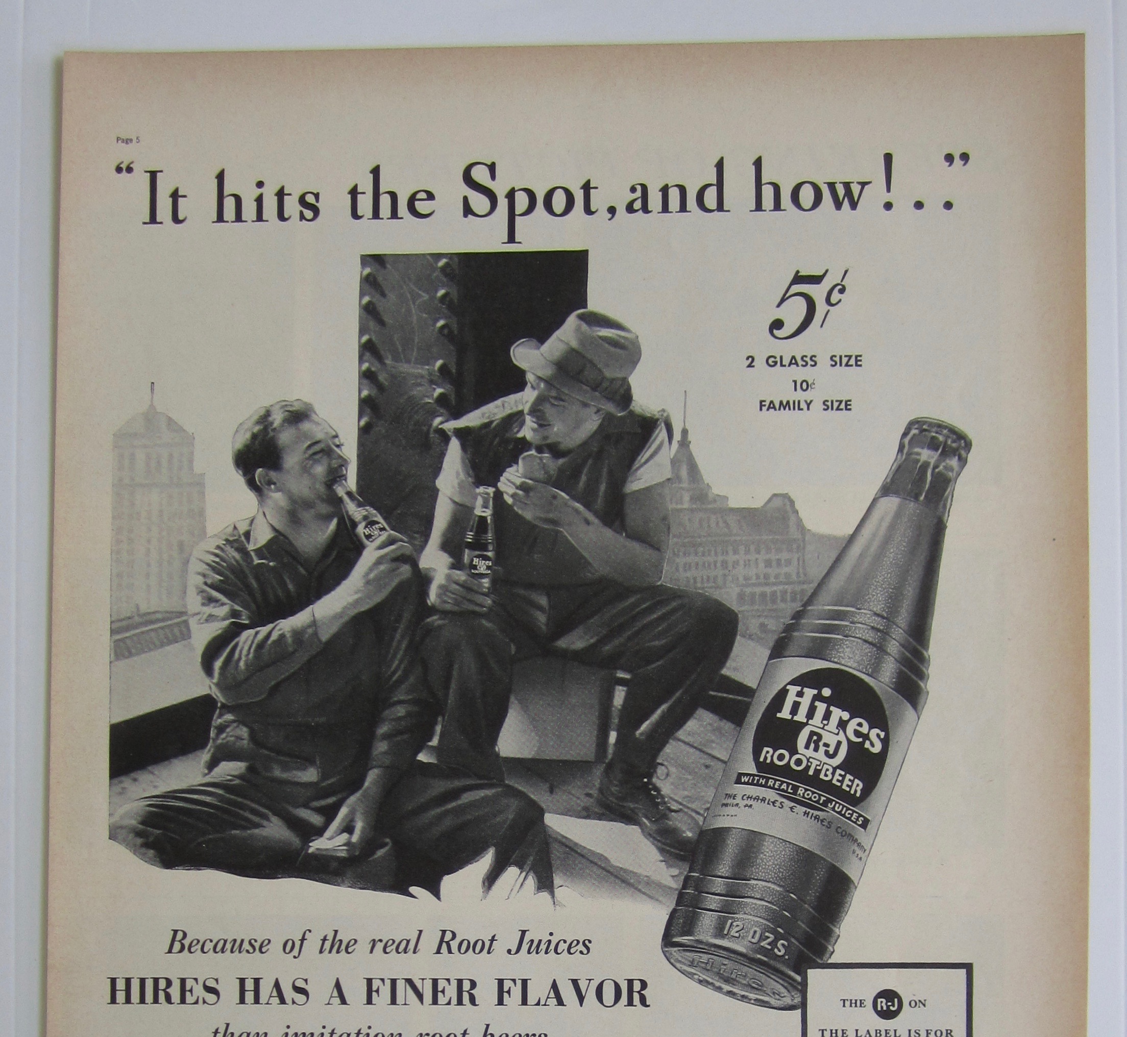 1937 Hires Root Beer with Men Working