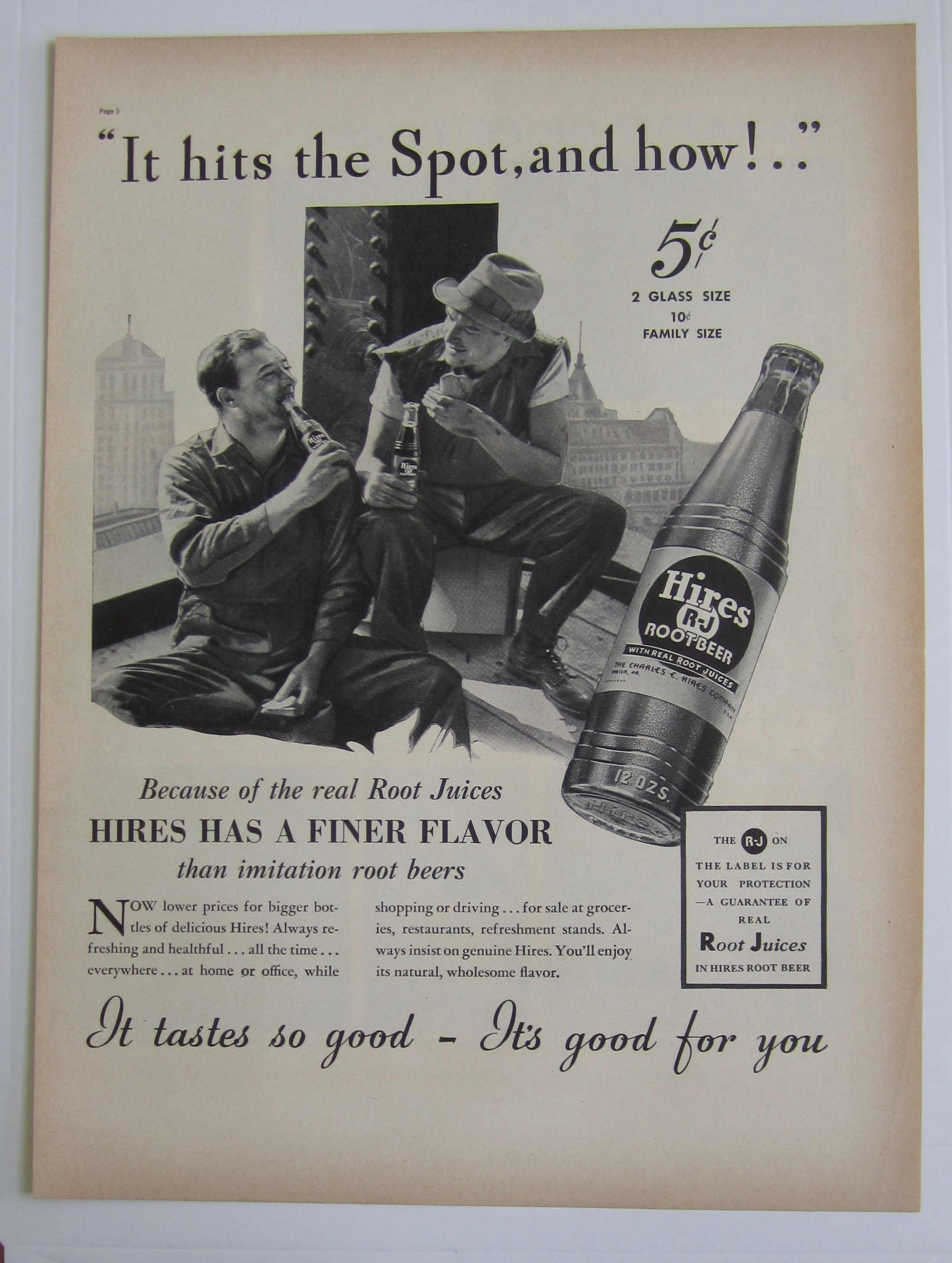1937 Hires Root Beer with Men Working