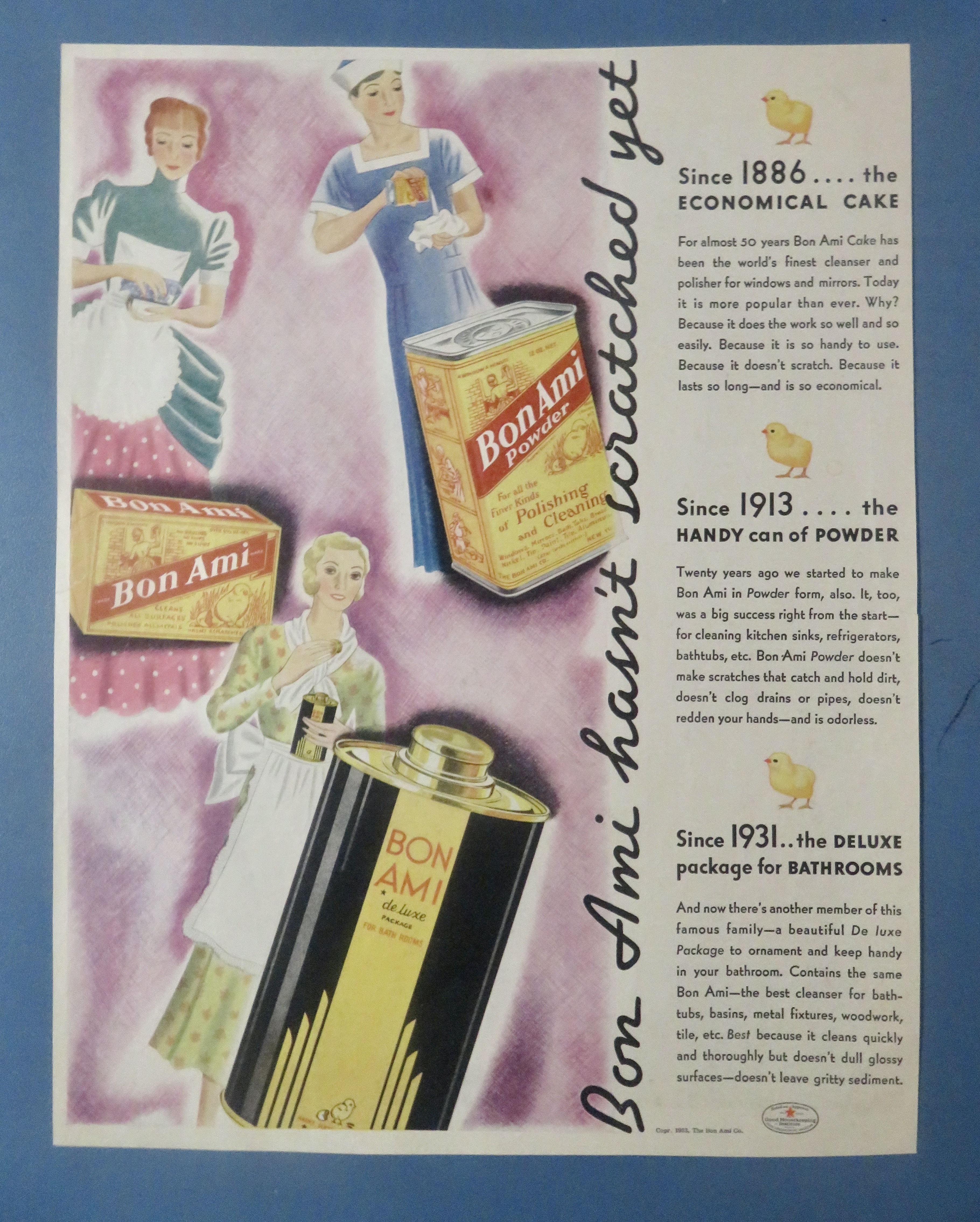1930's Bon Ami with Cake, Powder & Deluxe Package