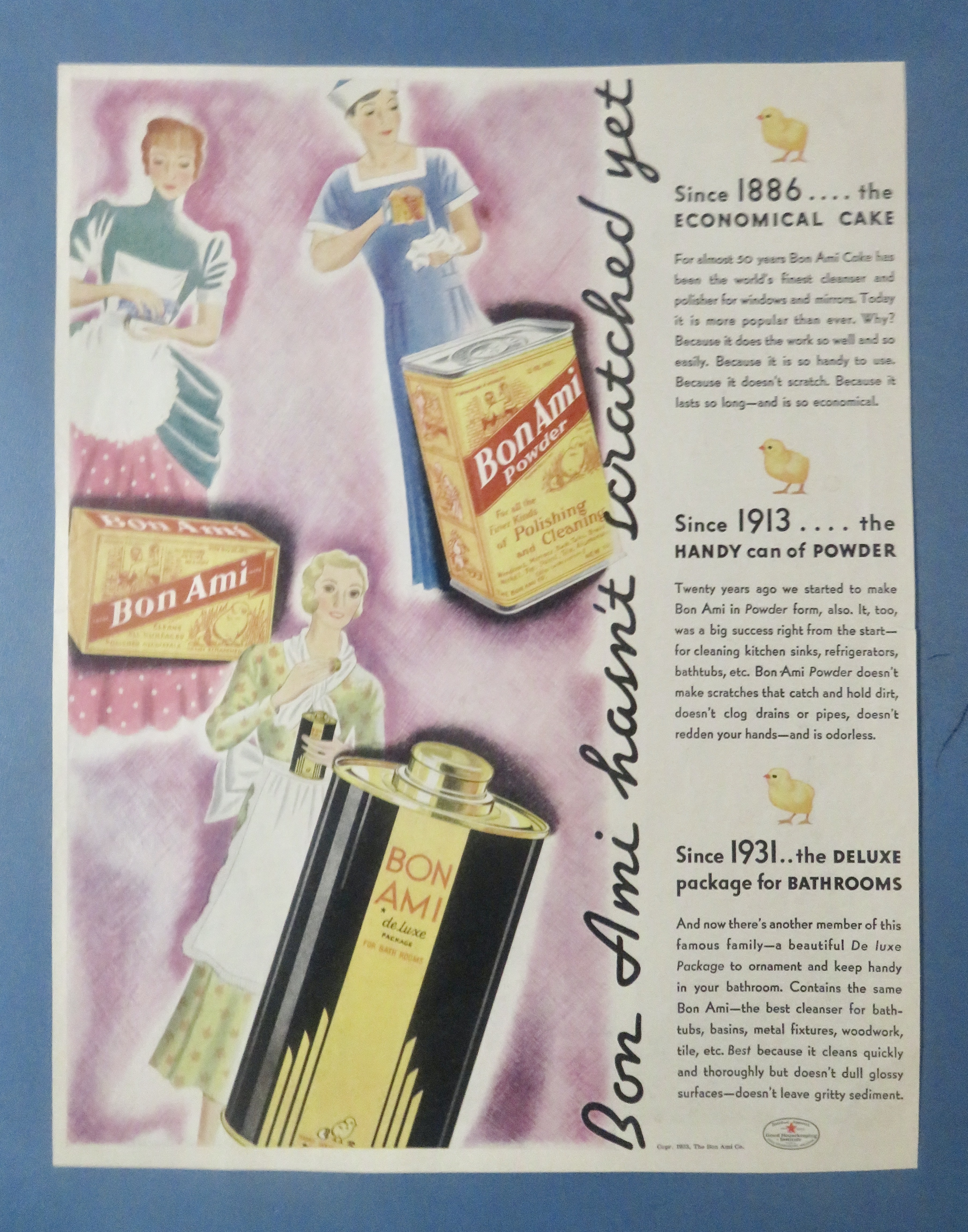 1930's Bon Ami with Cake, Powder & Deluxe Package