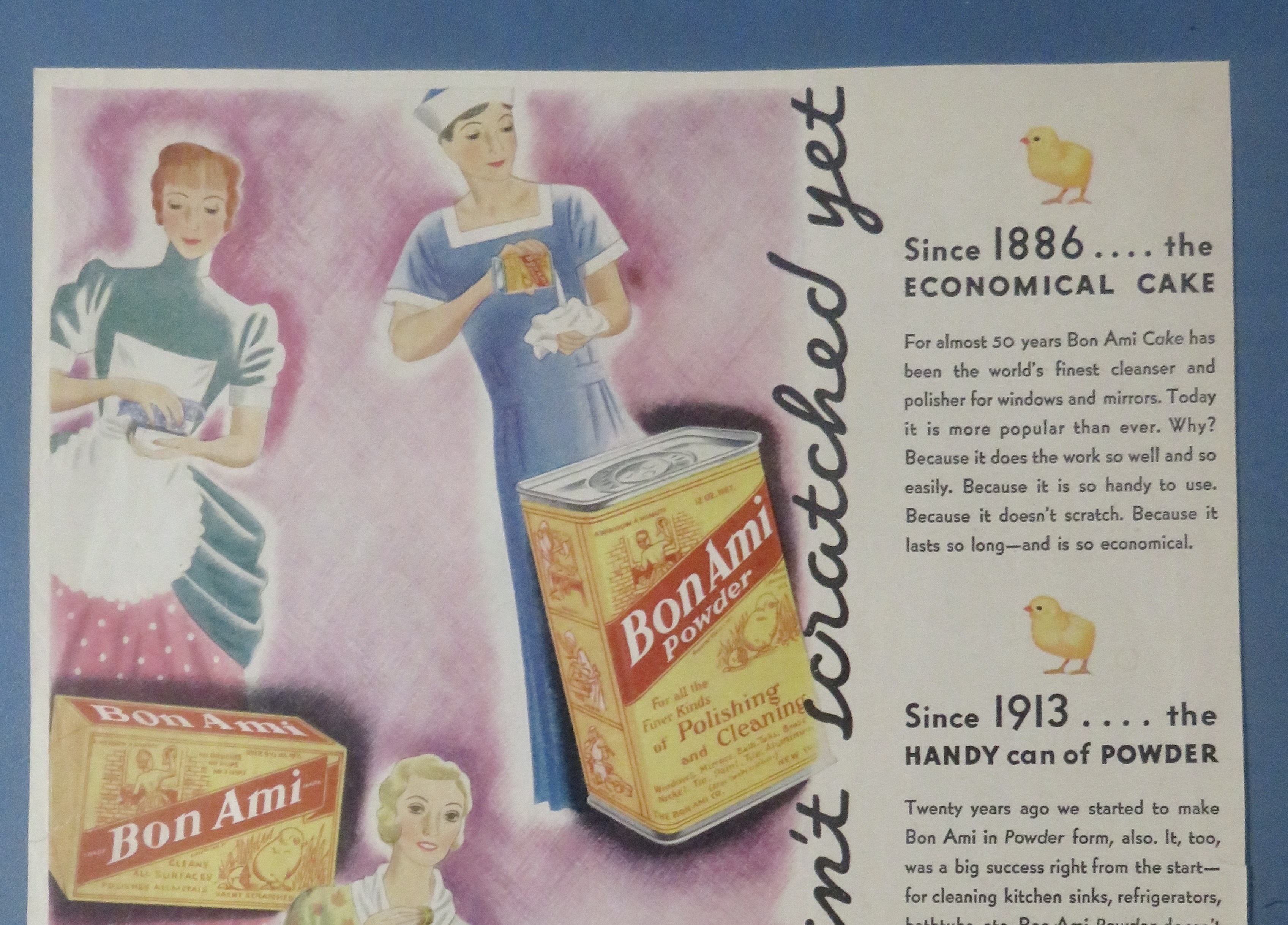 1930's Bon Ami with Cake, Powder & Deluxe Package