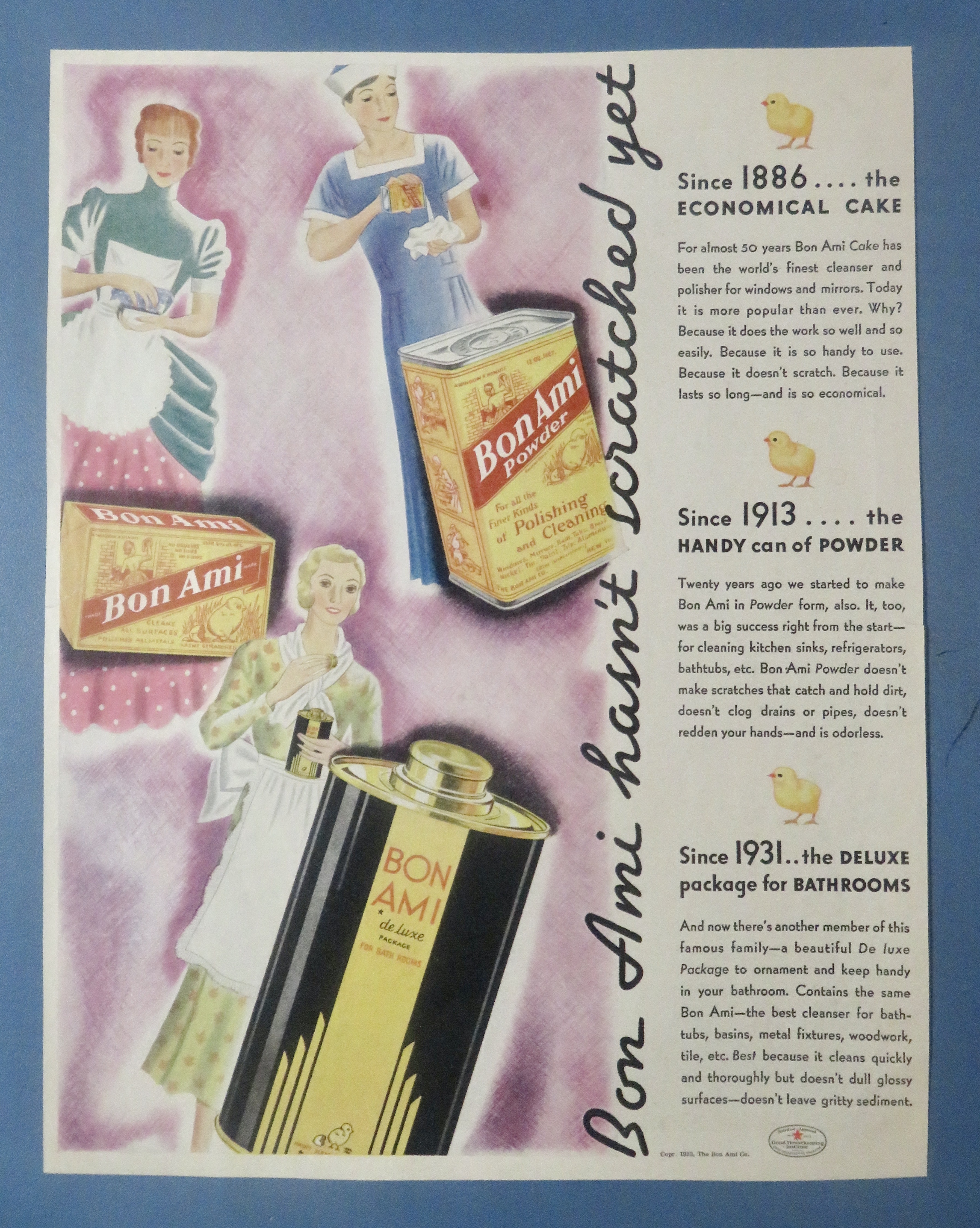 1930's Bon Ami with Cake, Powder & Deluxe Package