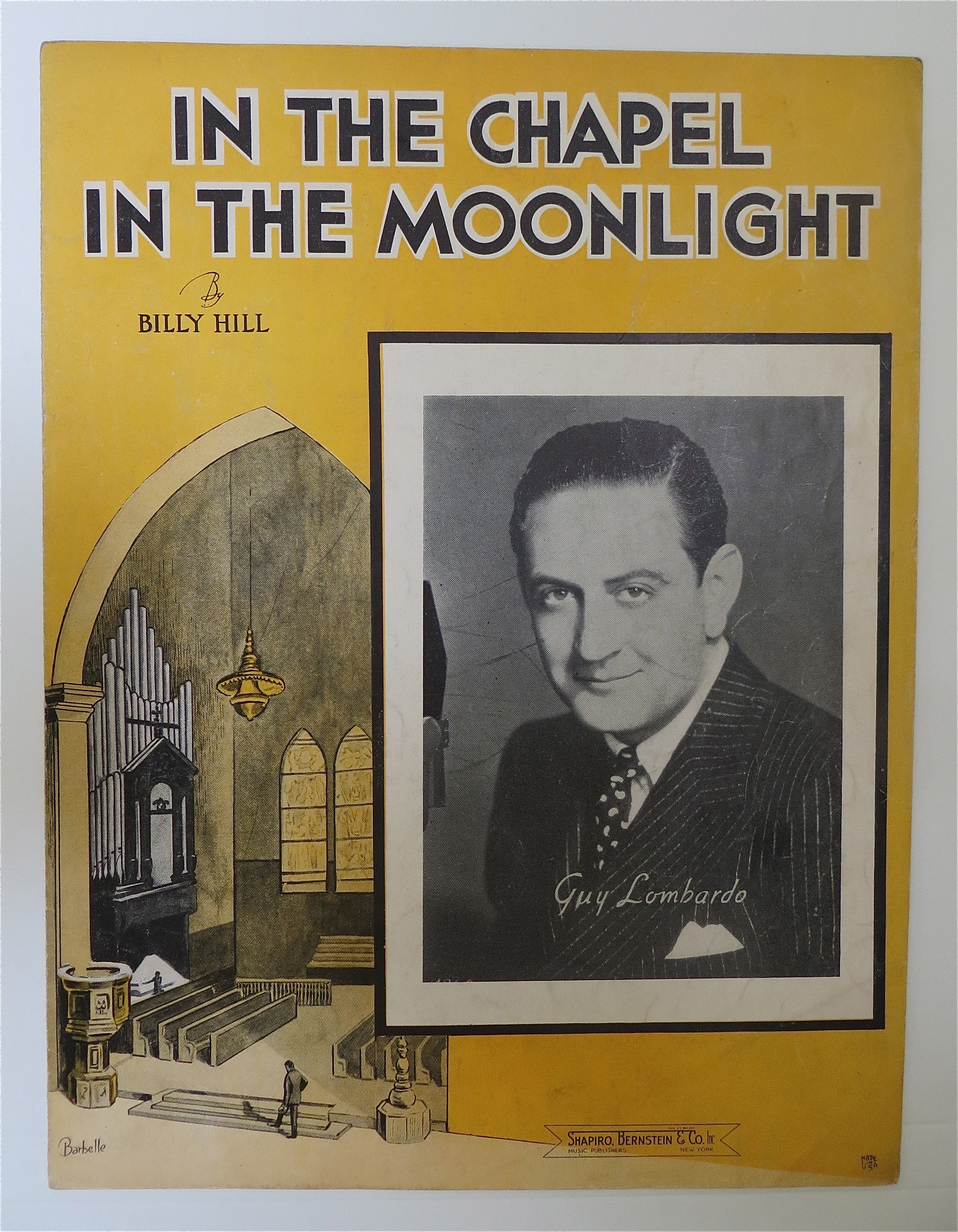 Sheet Music 1936 In The Chapel In The Moonlight
