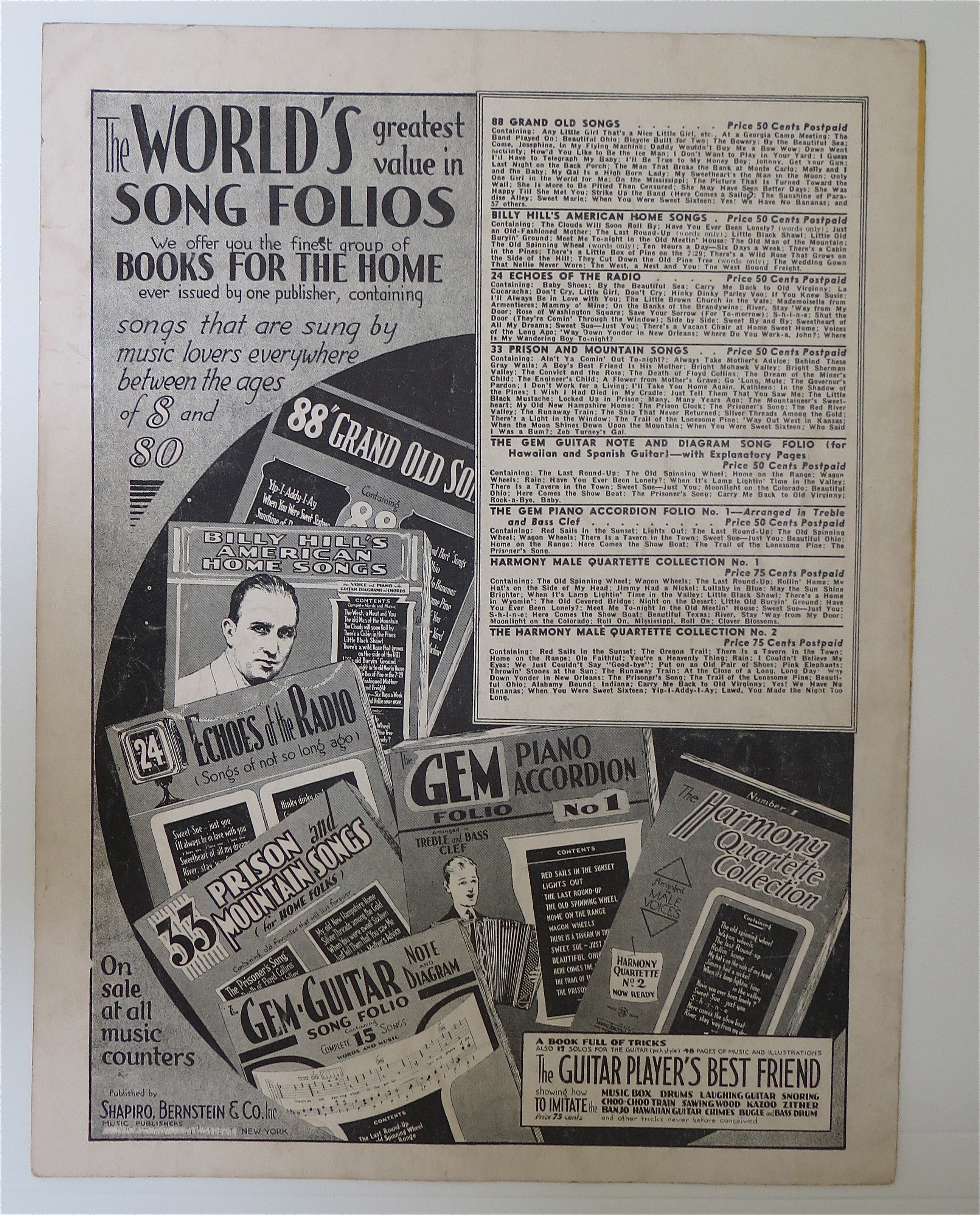 Sheet Music 1936 In The Chapel In The Moonlight