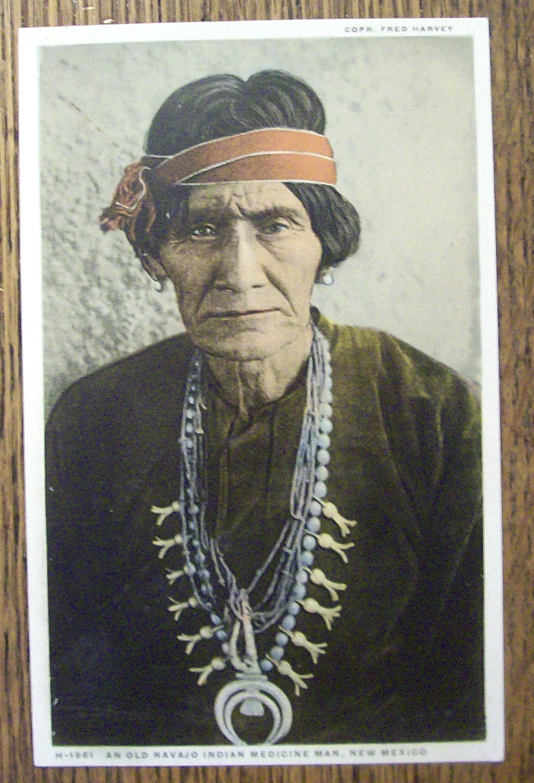 Postcard of Old Navajo Indian Medicine Man (New Mexico)