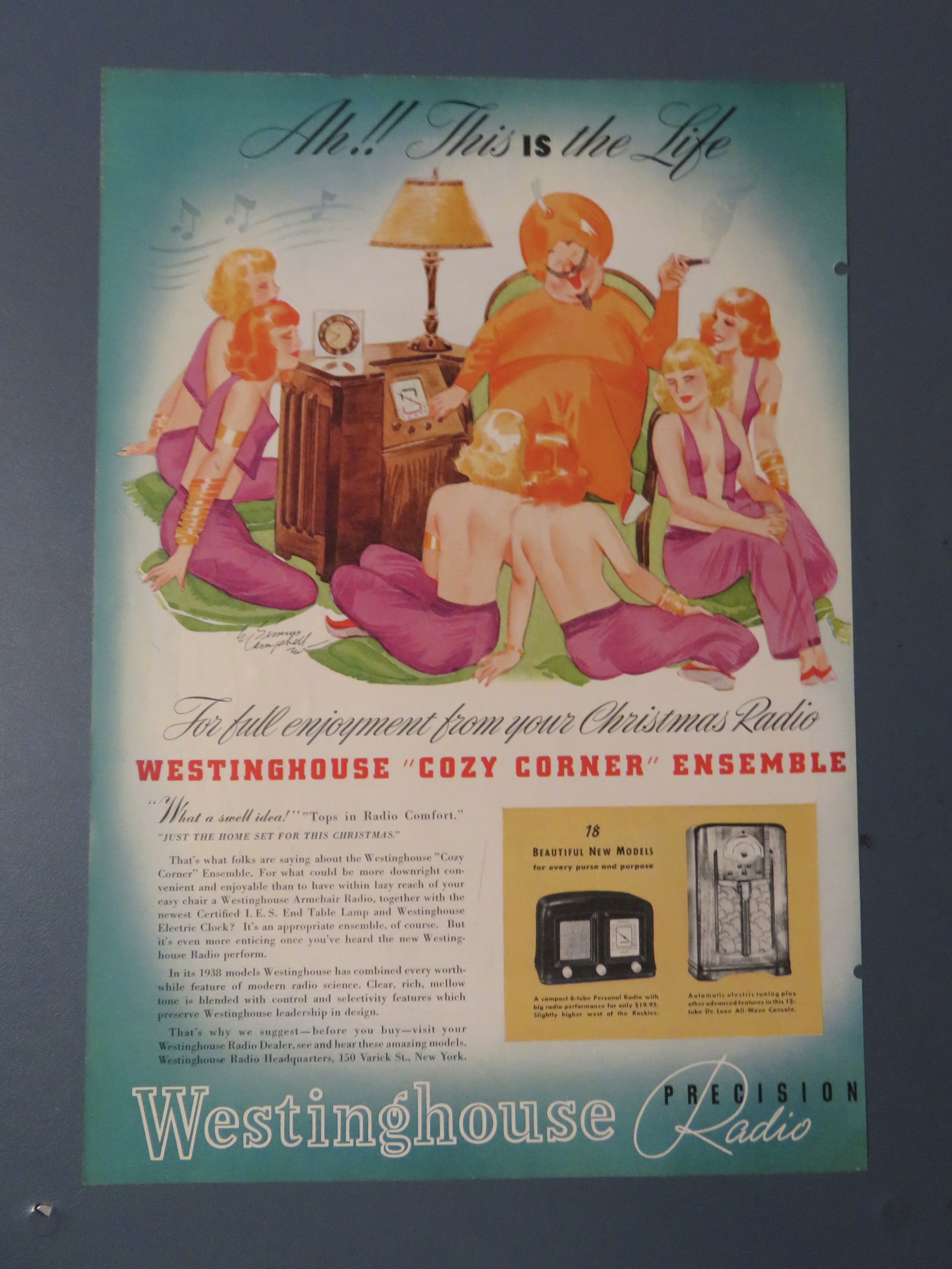 1938 Westinghouse Radio with Sheik & His Harem