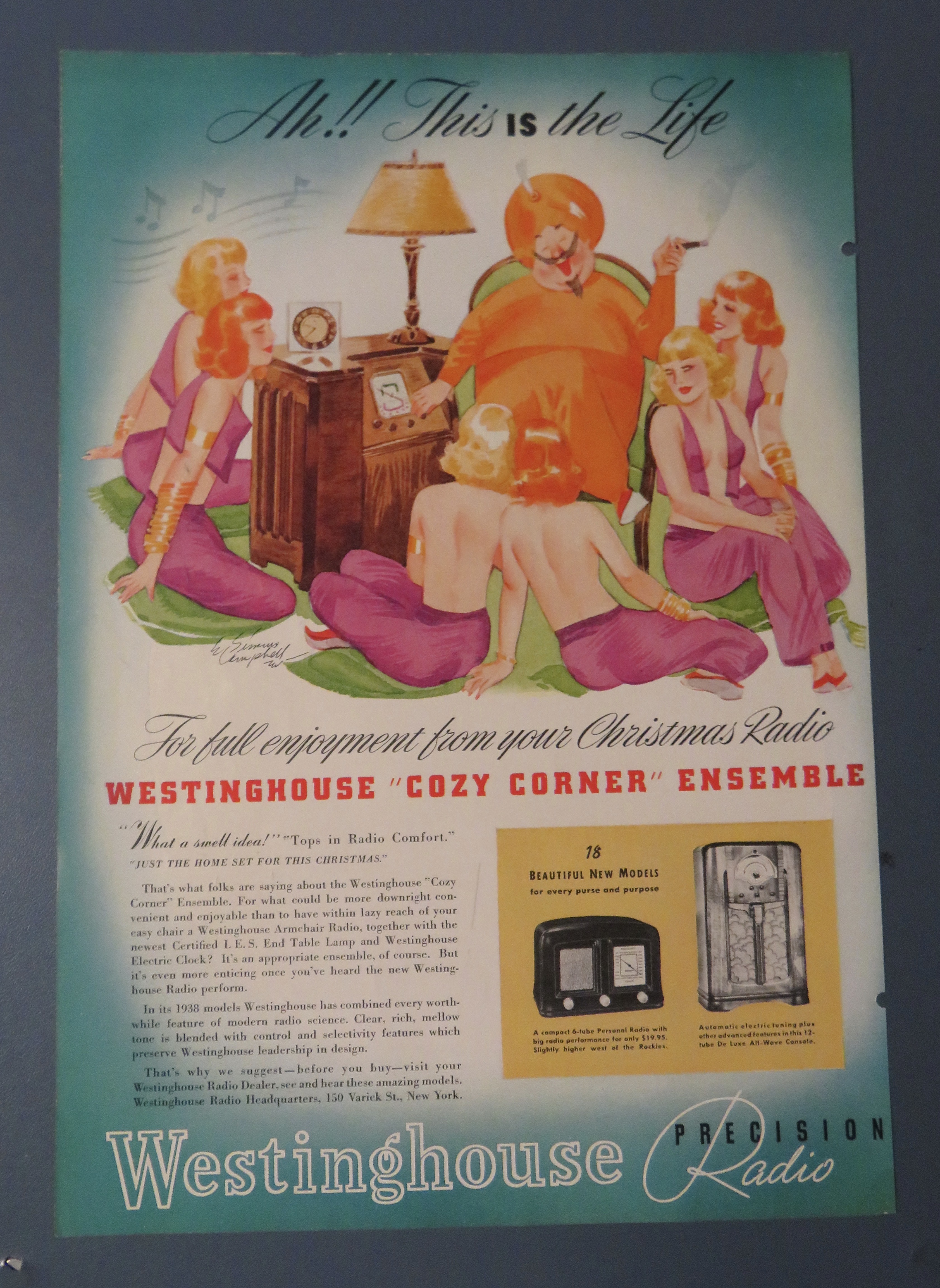 1938 Westinghouse Radio with Sheik & His Harem