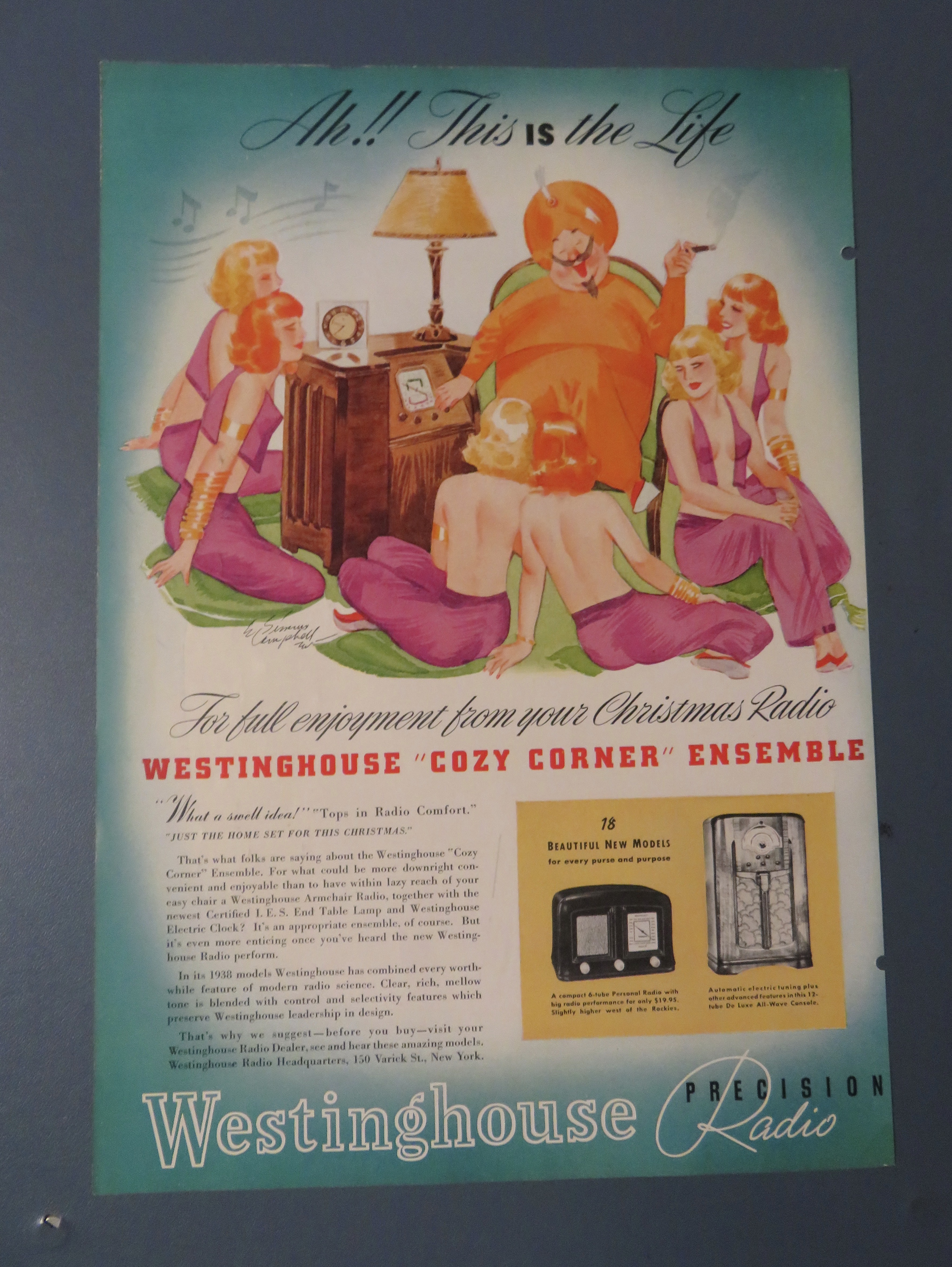 1938 Westinghouse Radio with Sheik & His Harem