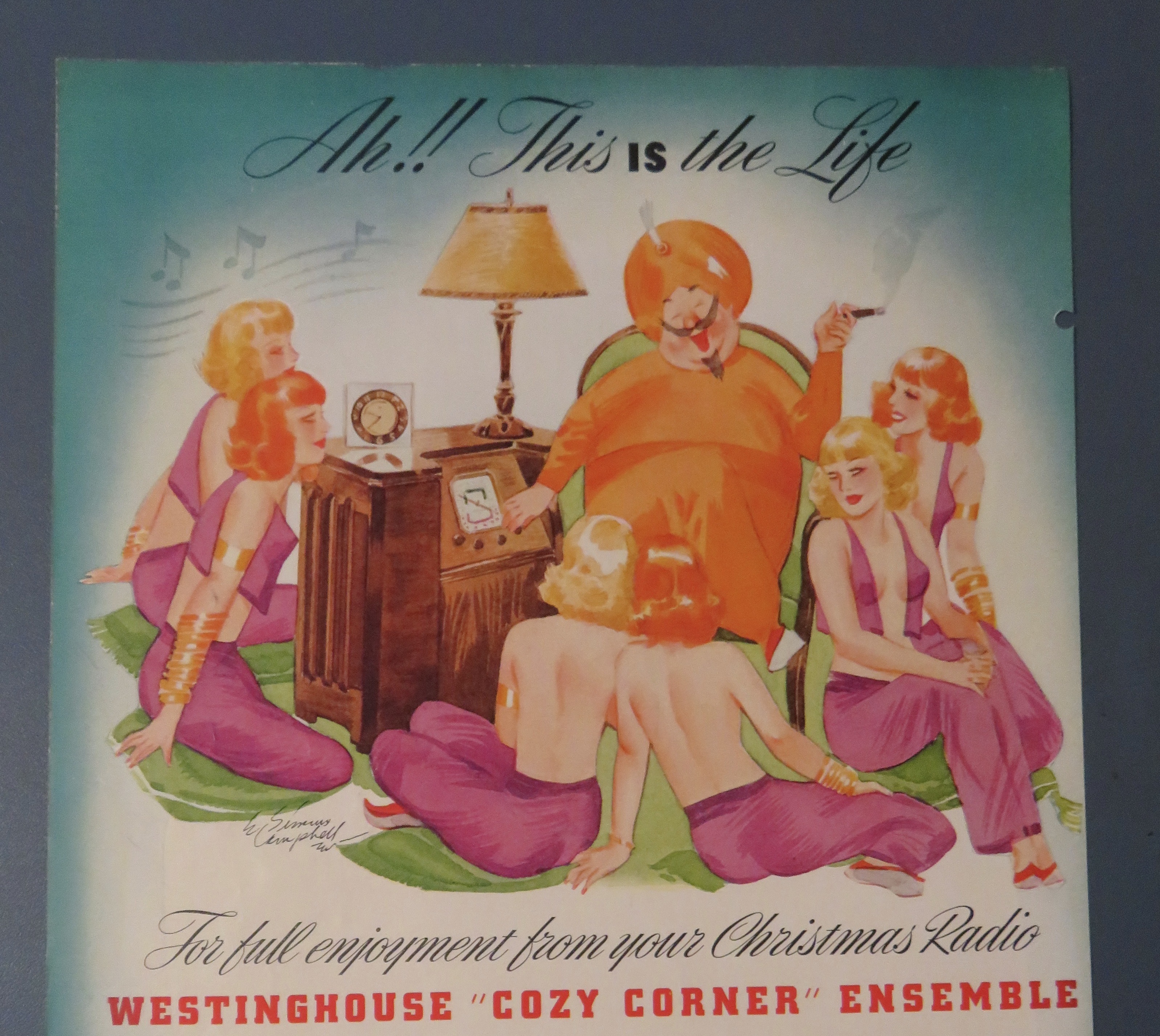1938 Westinghouse Radio with Sheik & His Harem