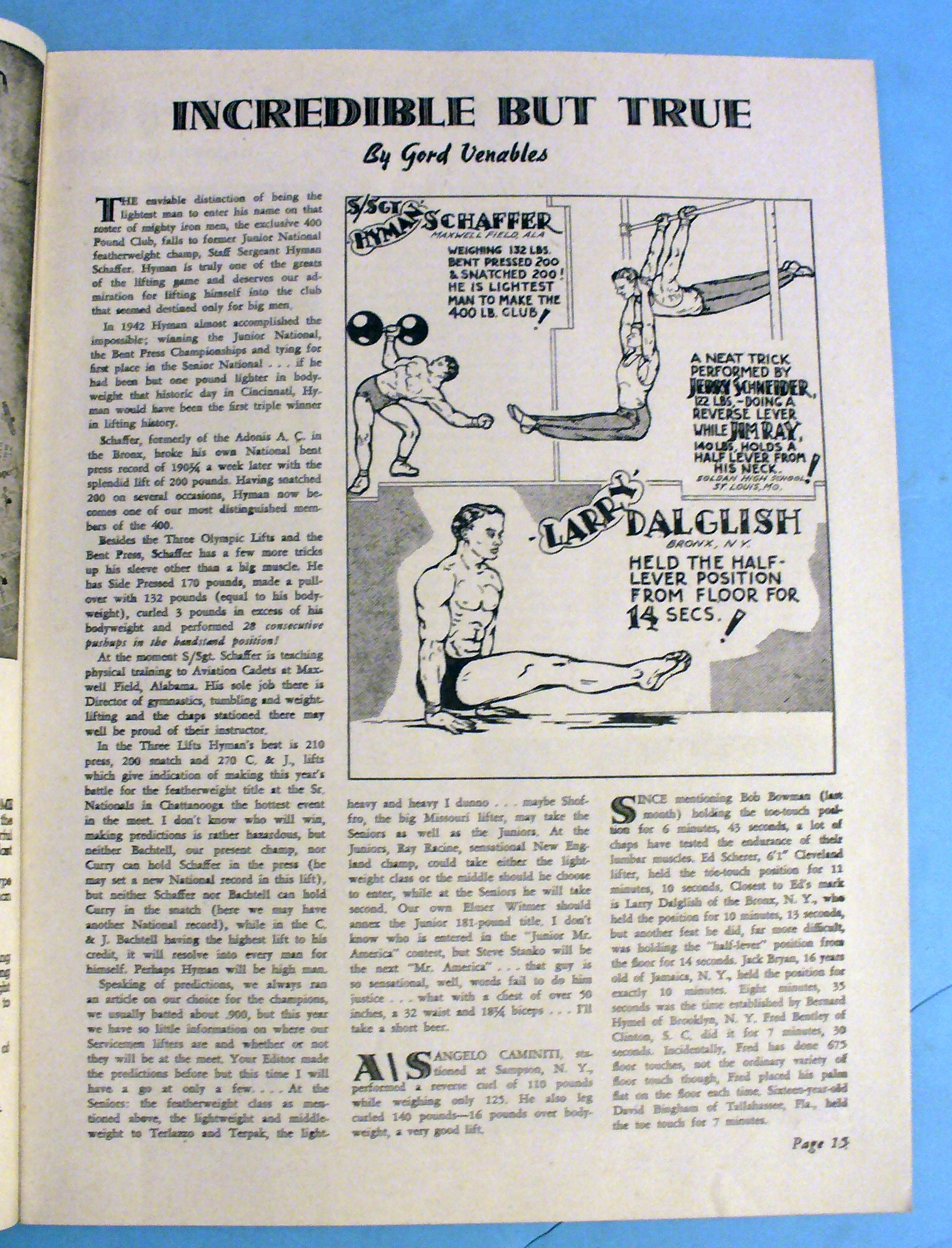 Strength & Health Magazine May 1944 Fred Currie