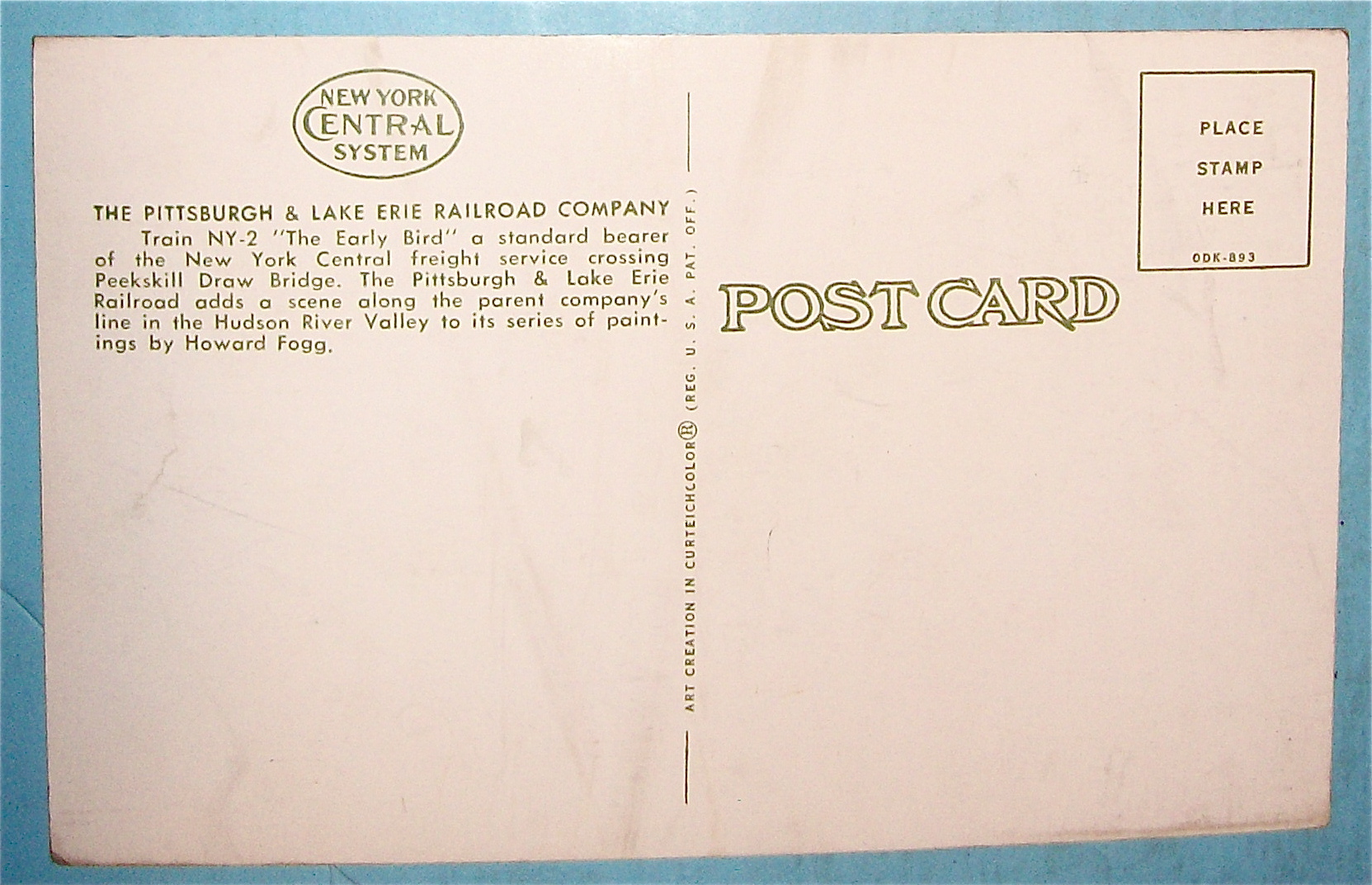 The Early Bird Train Postcard (Train NY-2)