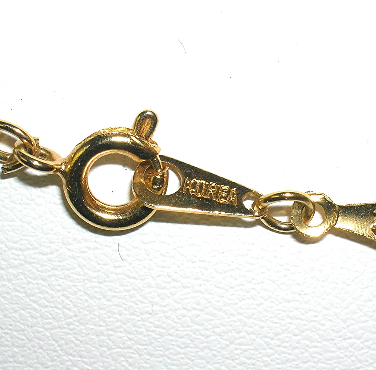 Double Chain  Goldtone Cube Necklace Korea