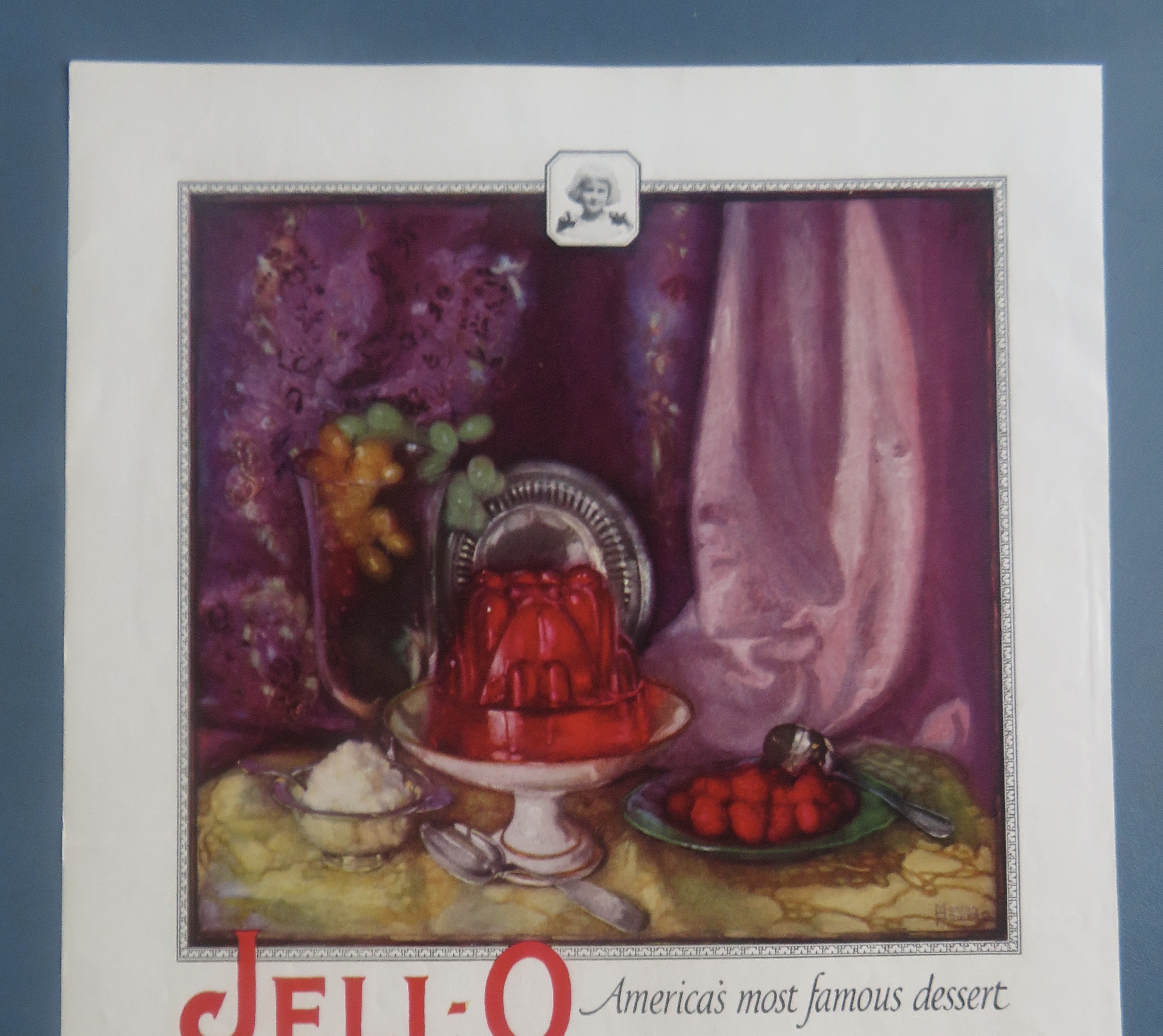 1924 Jell-O with Strawberry Jell-O Mold