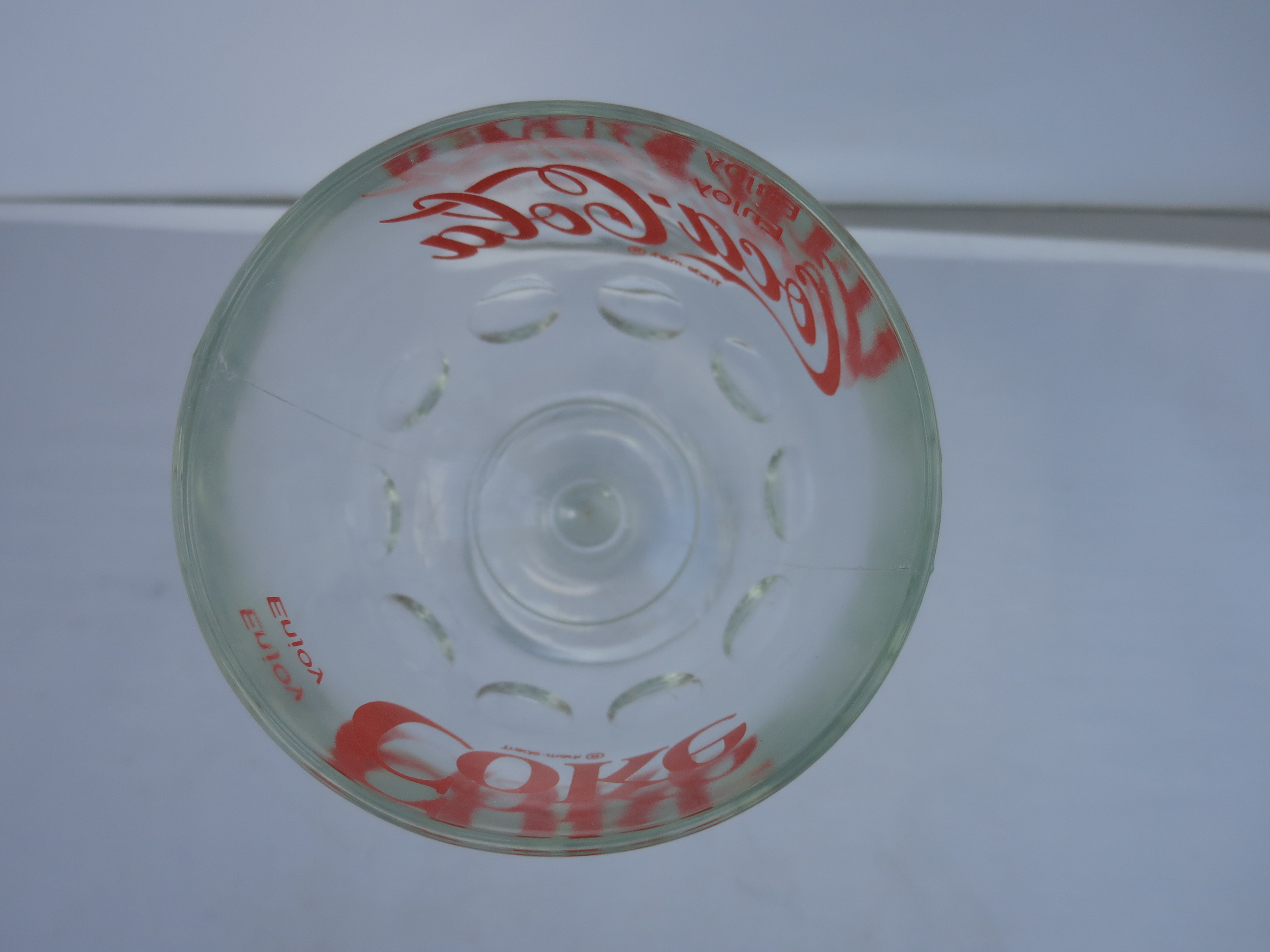 Coca Cola thumb print glass Enjoy Coca Cola Enjoy Coke