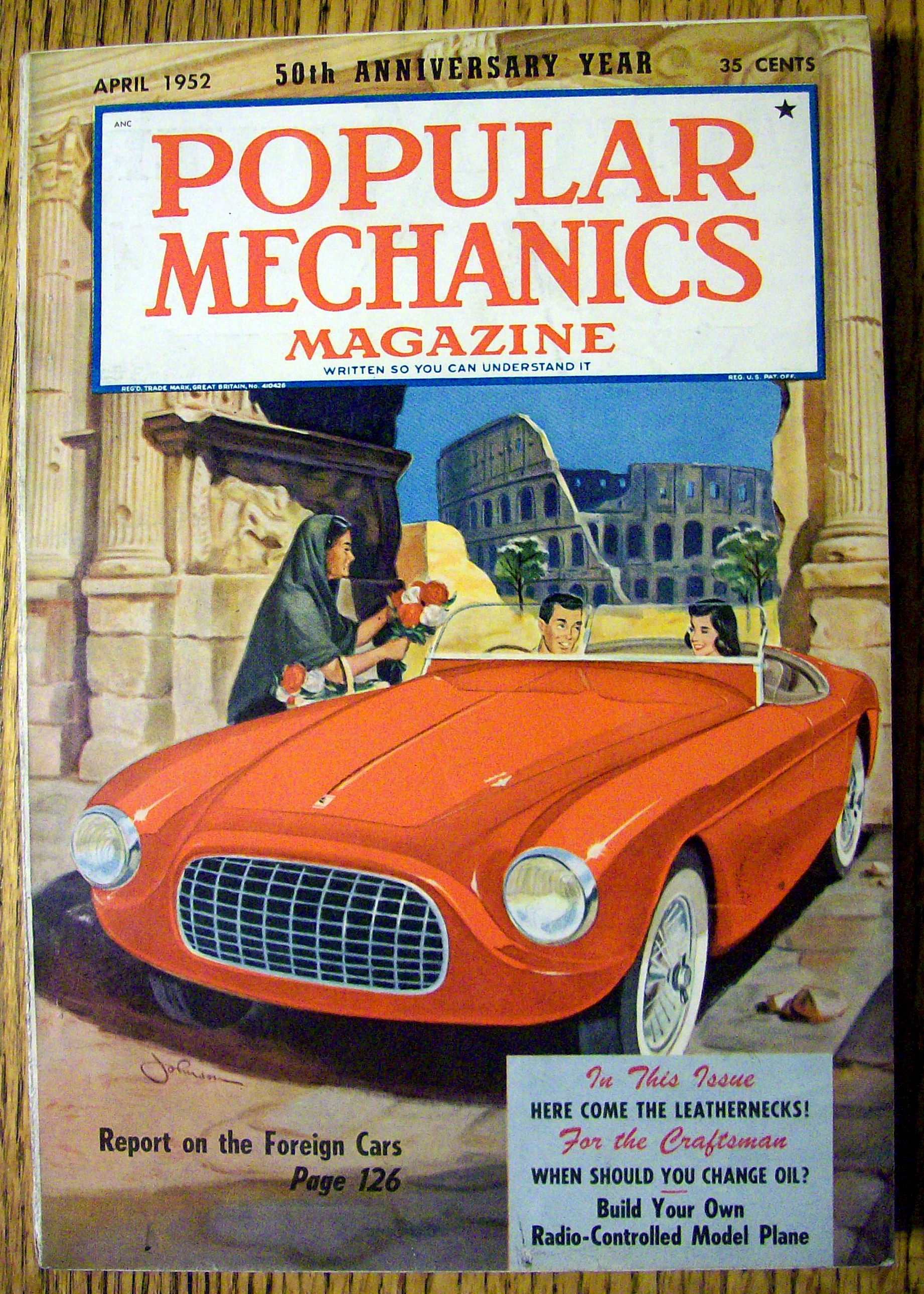 Popular Mechanics April 1952 Radio Controlled Plane