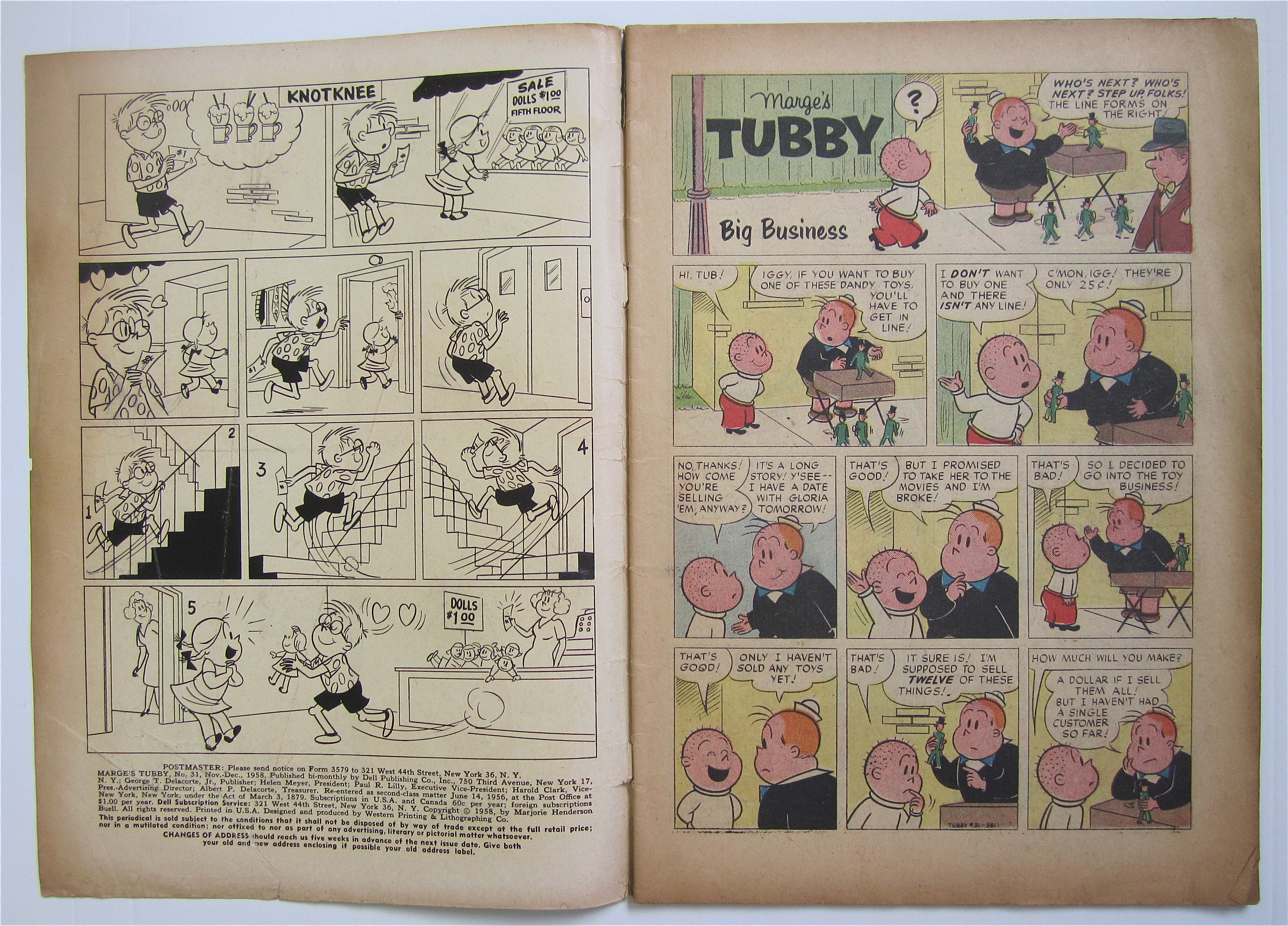 Marge's Tubby Comic November-December 1958 #31