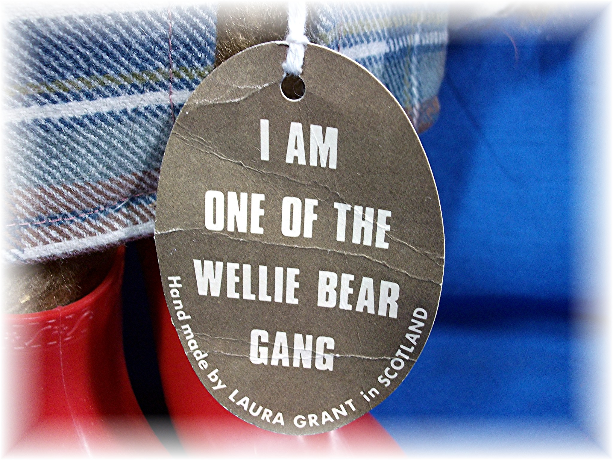 Sherlock Welly Bear made in Scotland by Laura Grant