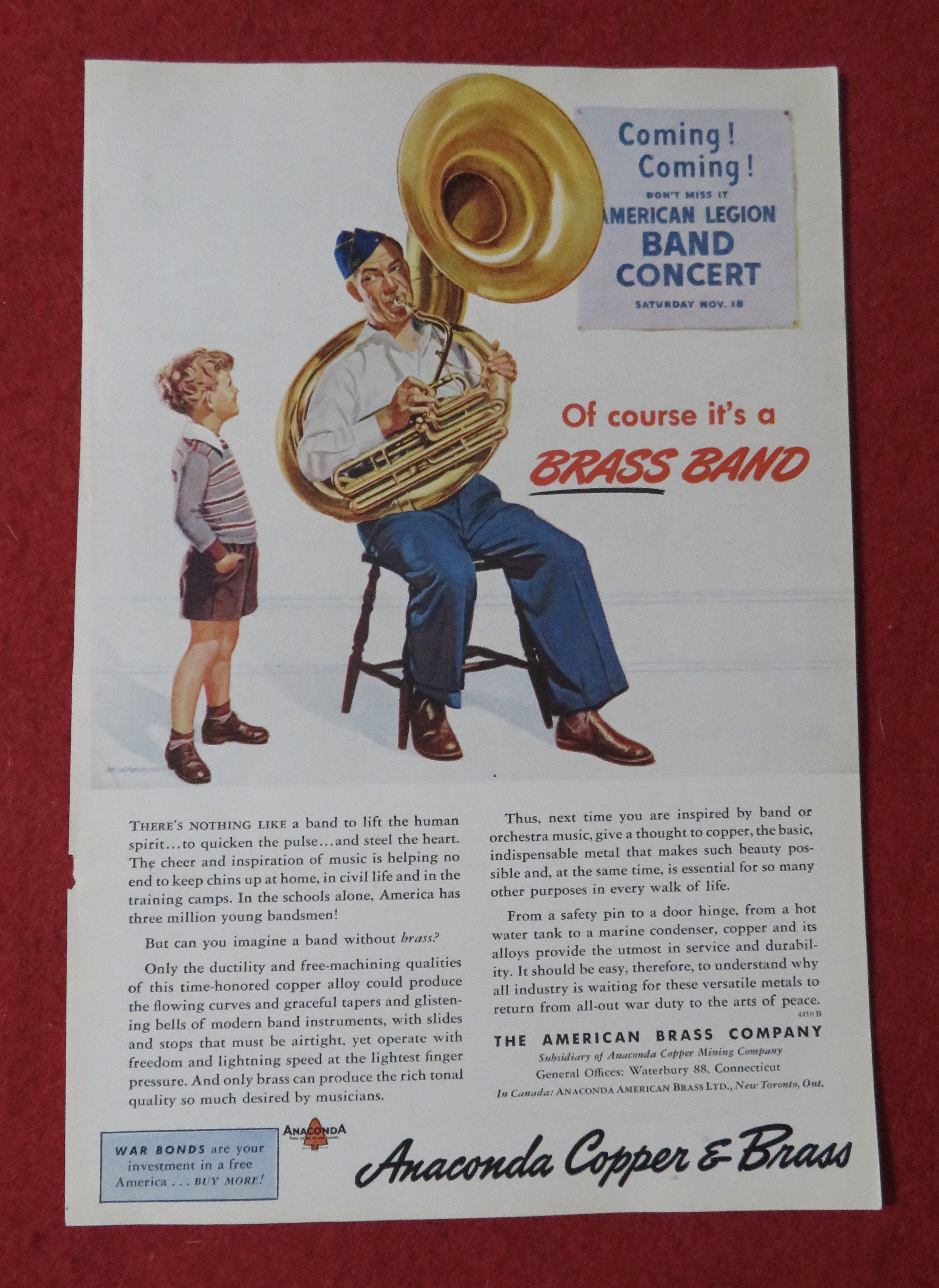 1944 Anaconda Copper & Brass with Soldier & Boy