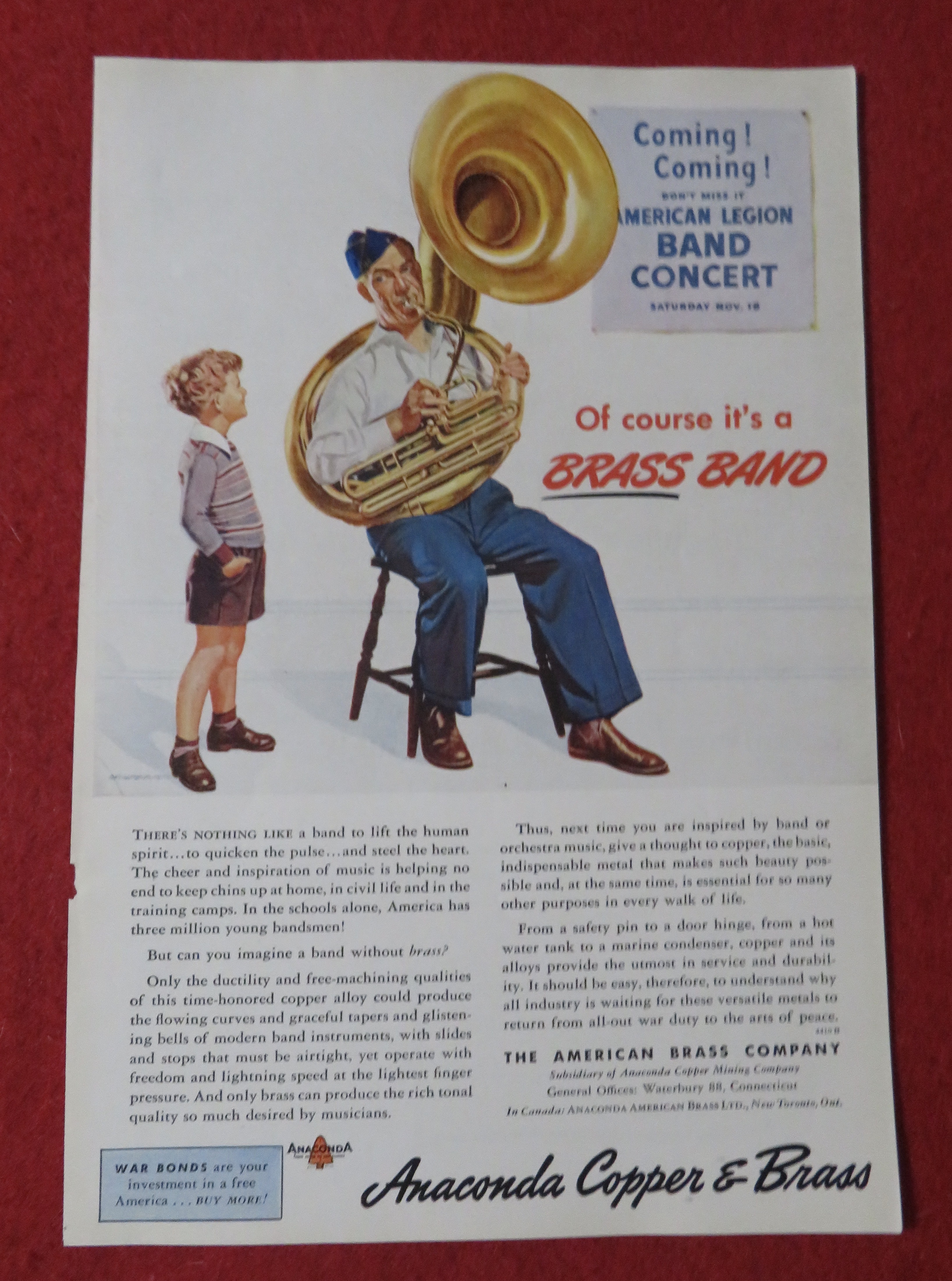 1944 Anaconda Copper & Brass with Soldier & Boy
