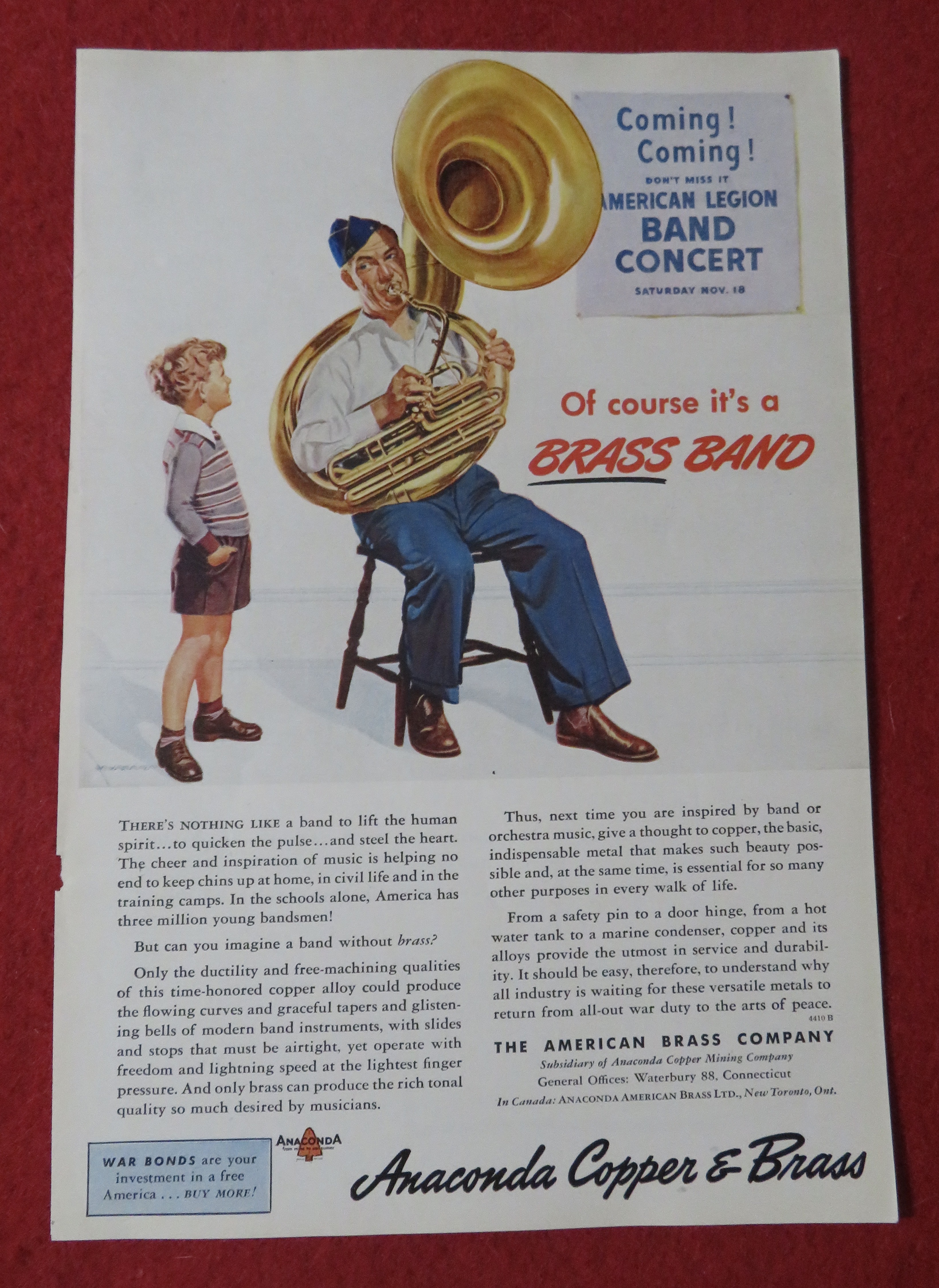 1944 Anaconda Copper & Brass with Soldier & Boy