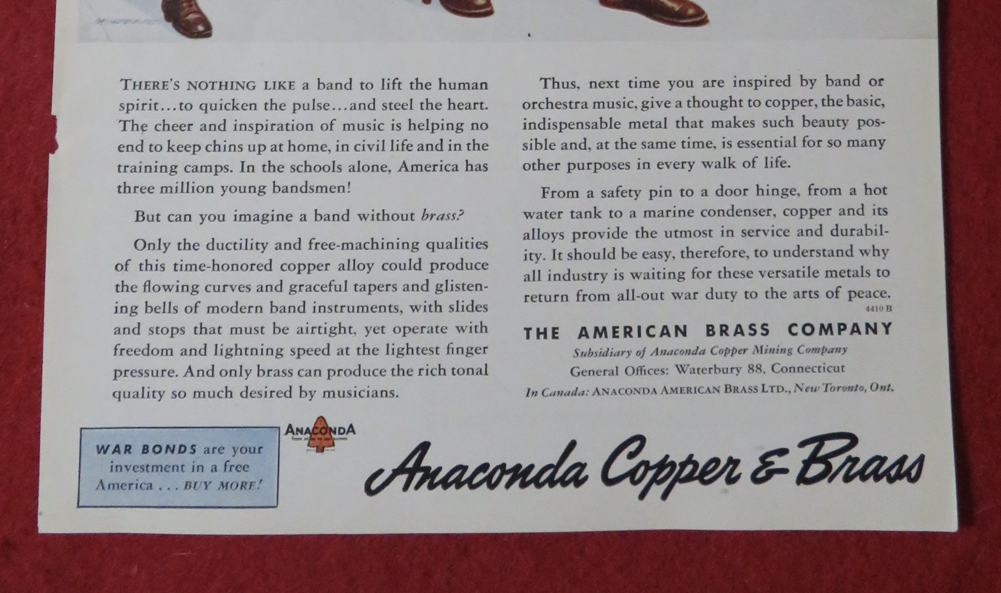 1944 Anaconda Copper & Brass with Soldier & Boy