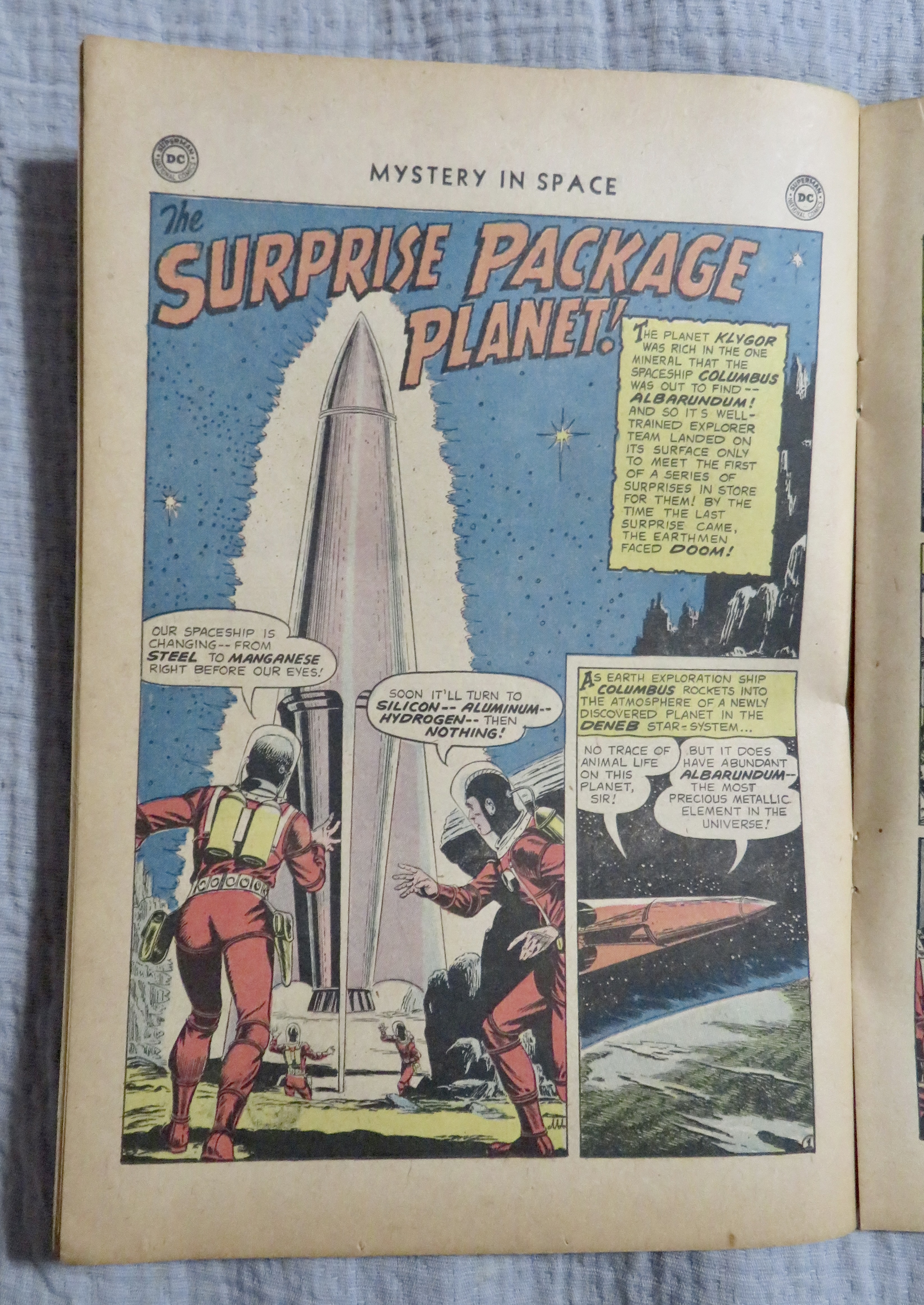 Mystery In Space Comic October 1958 Tug Of War