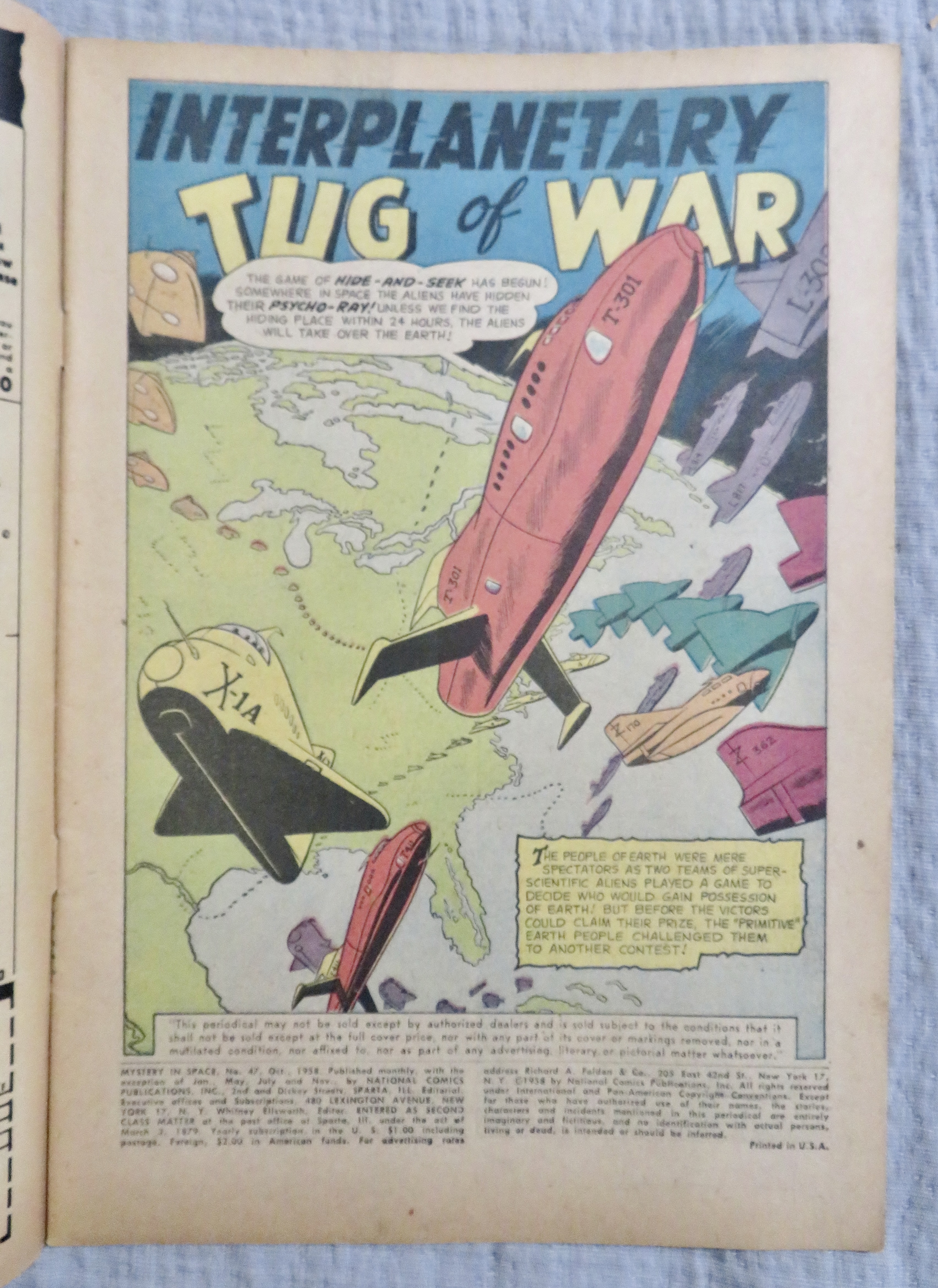 Mystery In Space Comic October 1958 Tug Of War