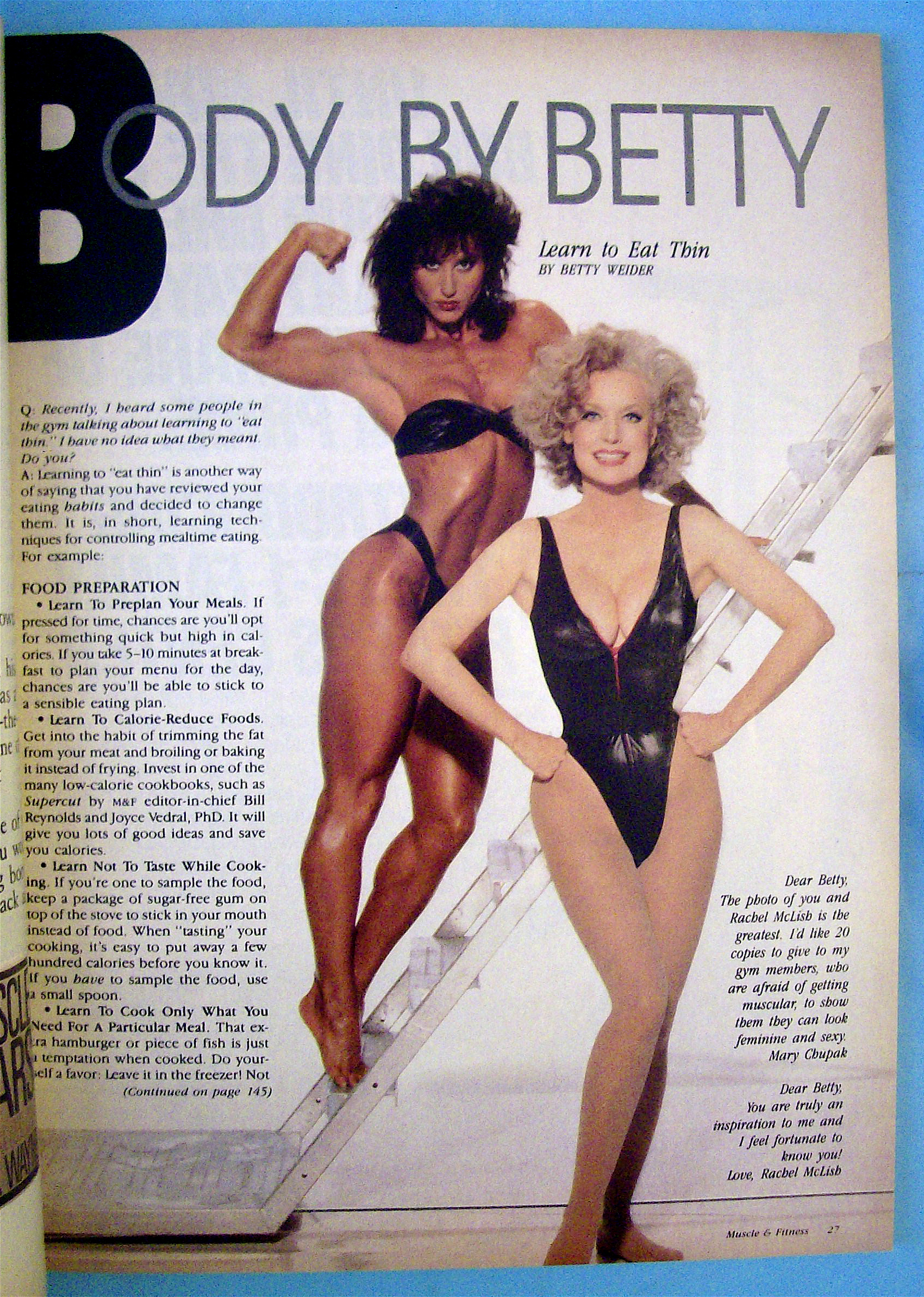 Muscle & Fitness January 1986 Betty Weider/Lou Ferrigno
