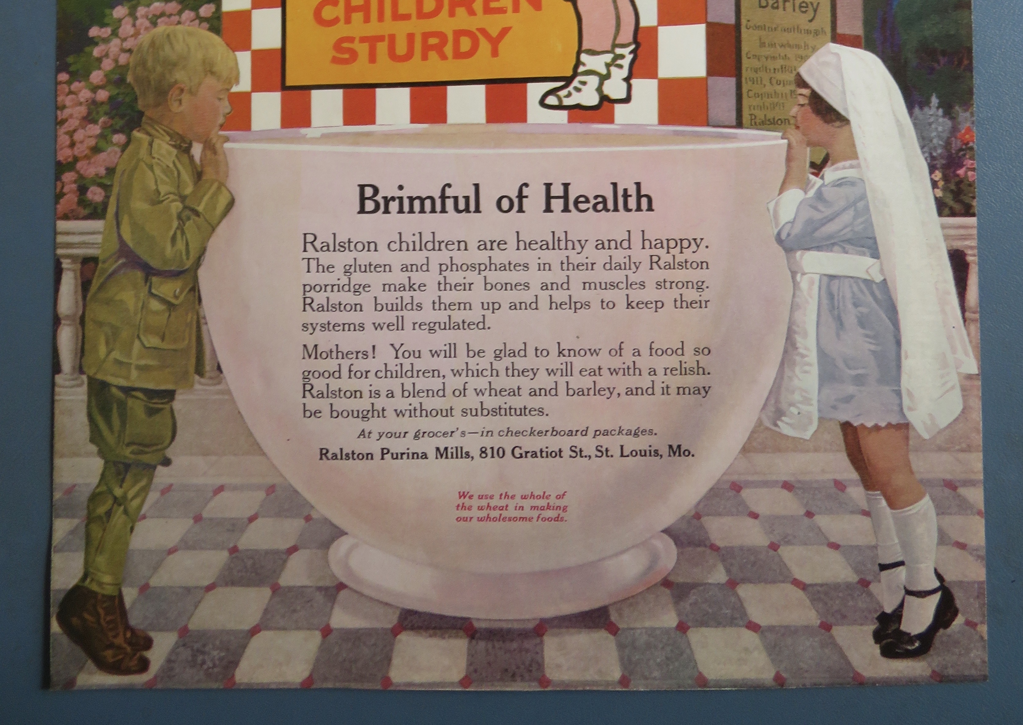 1919 Ralston Wheat & Barley with Little Boy & Girl