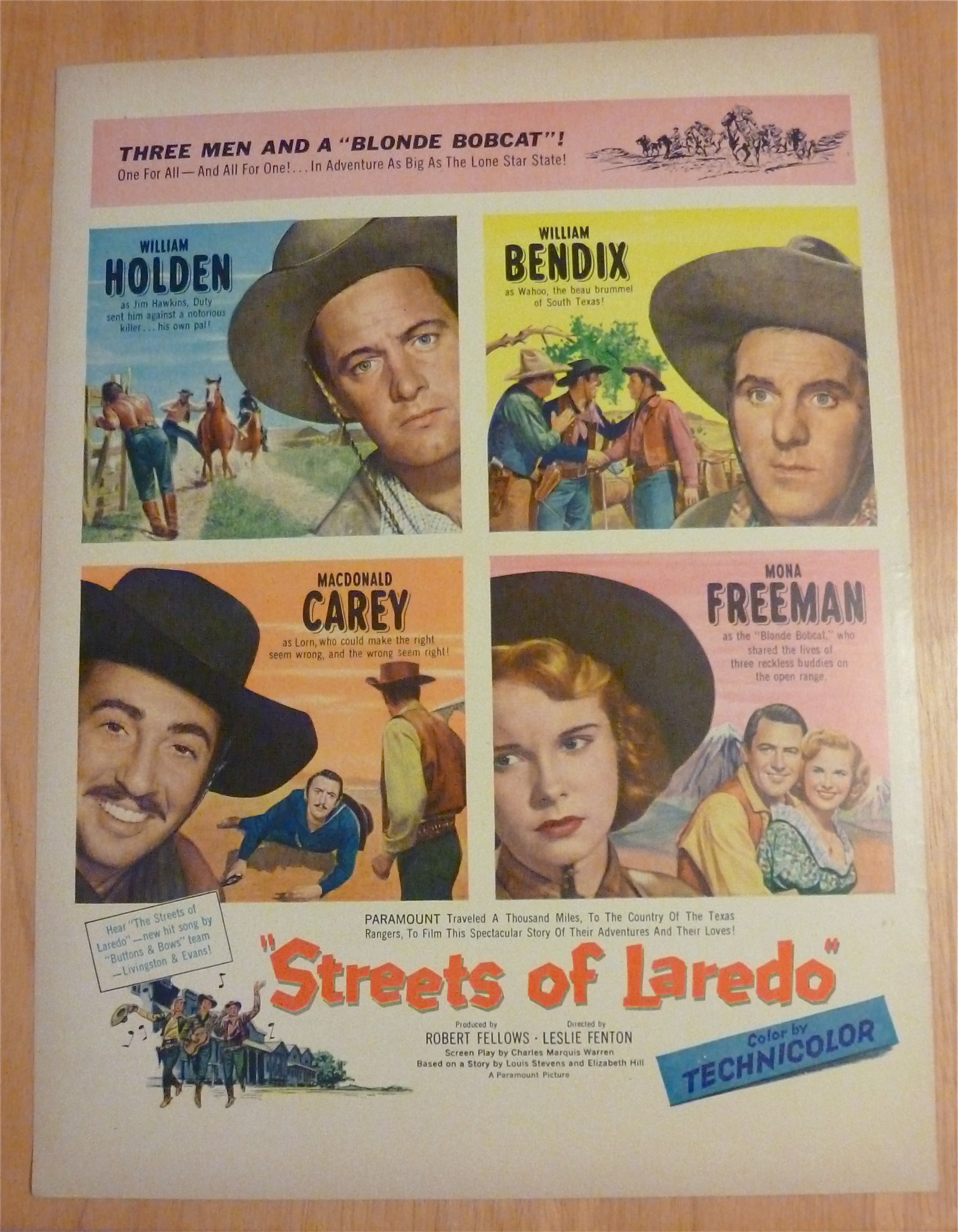1949 Streets Of Laredo with Holden, Bendix & Carey