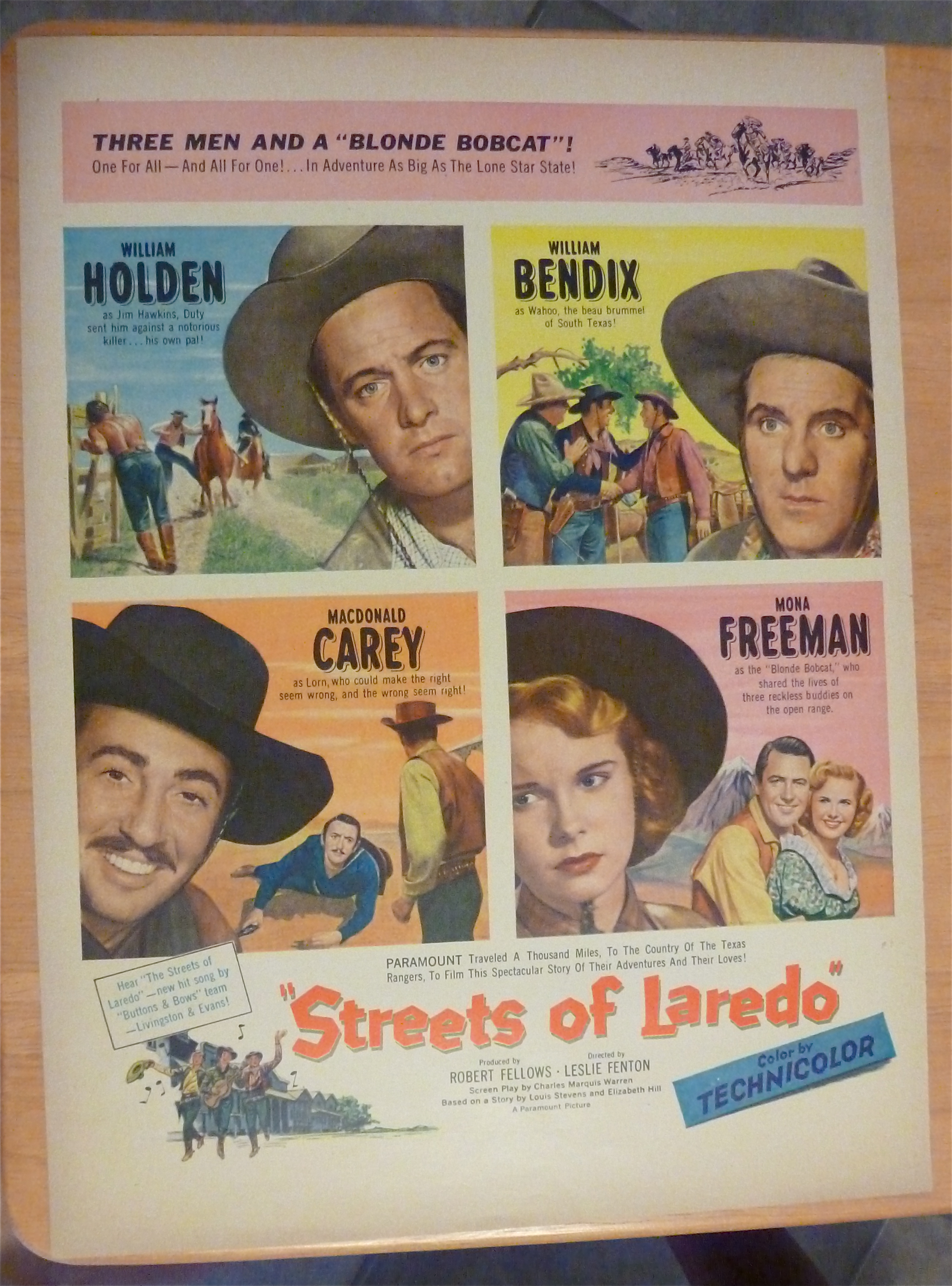 1949 Streets Of Laredo with Holden, Bendix & Carey