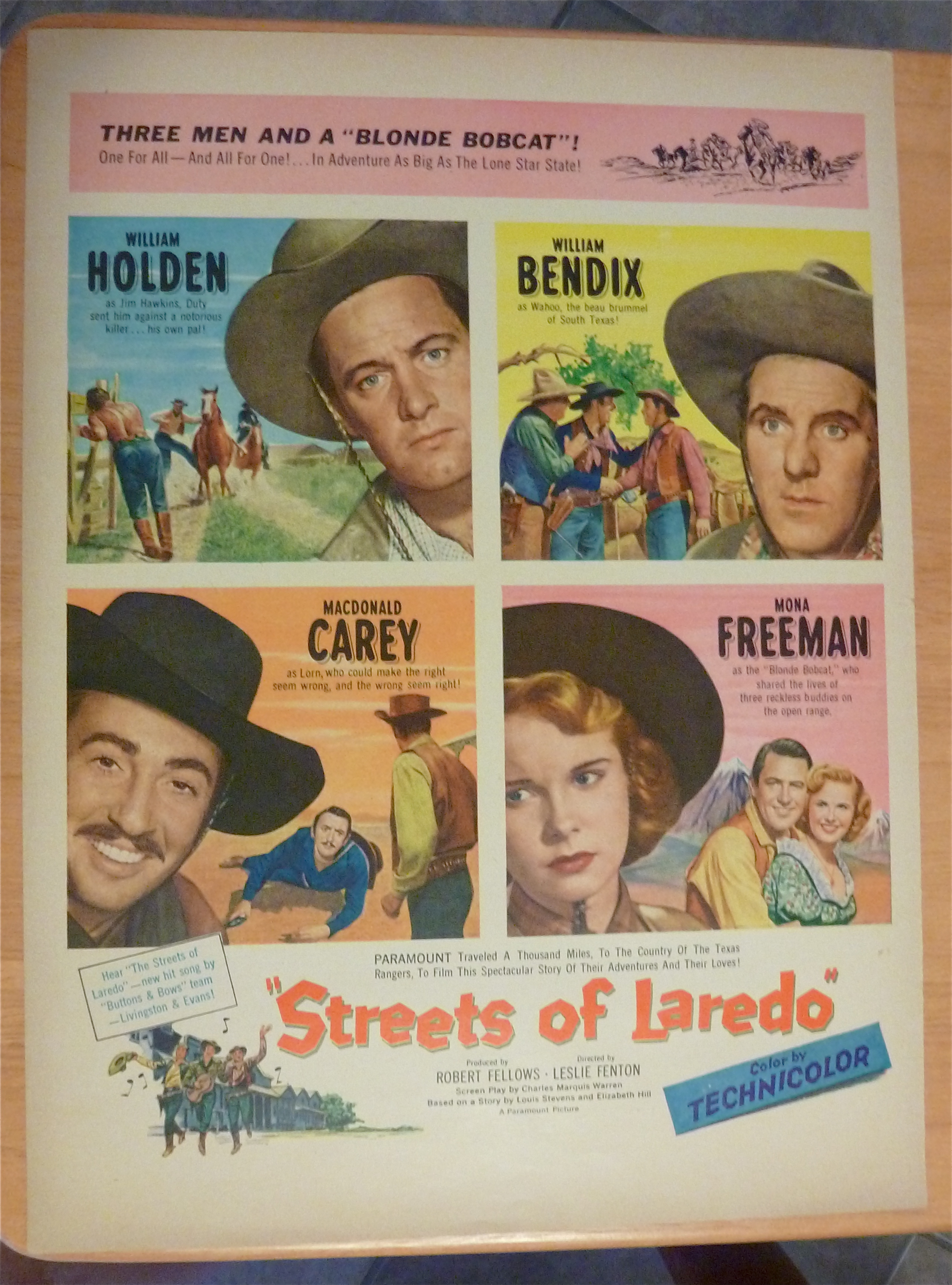 1949 Streets Of Laredo with Holden, Bendix & Carey