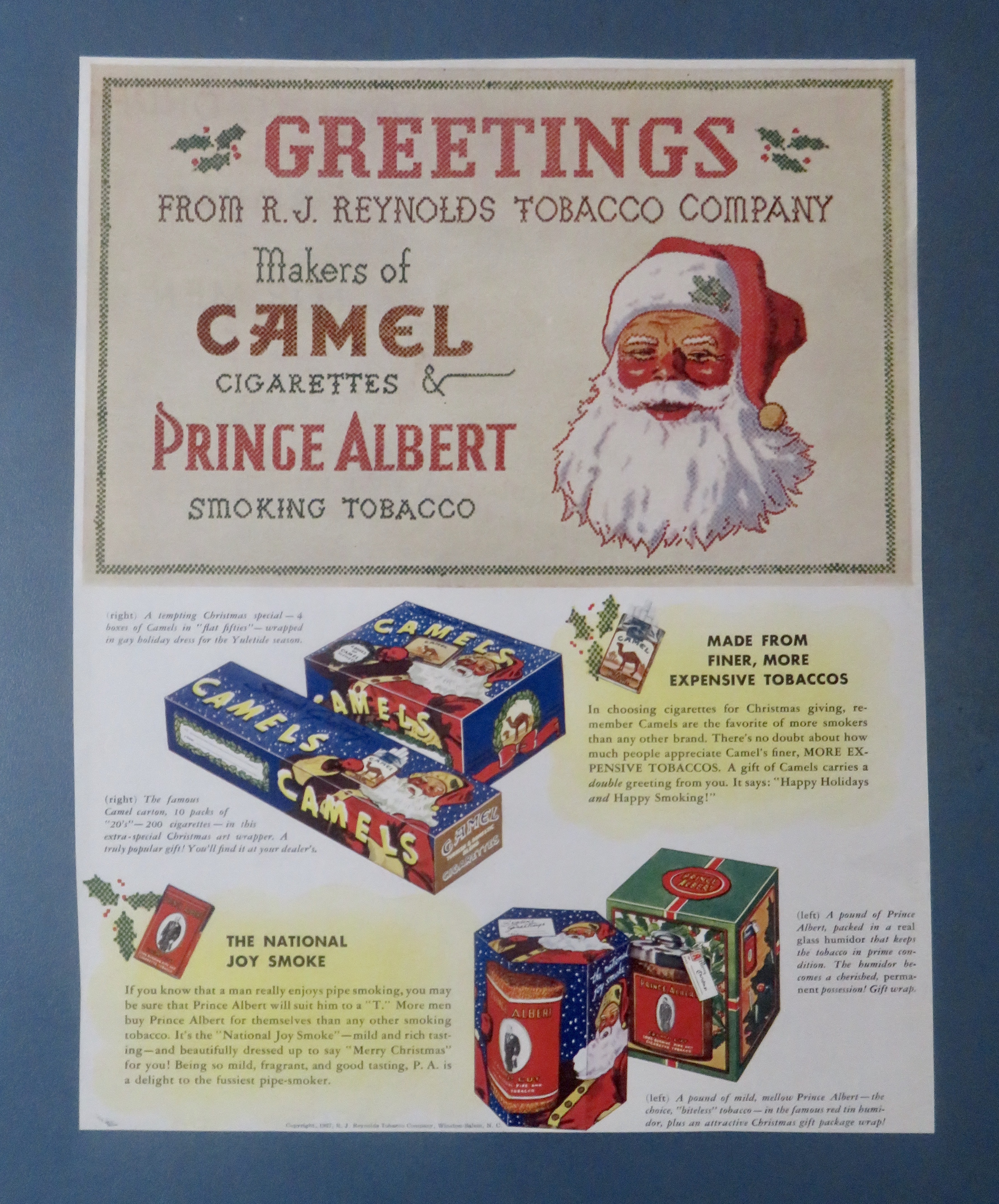 1937 Camel Cigarettes with Santa Claus