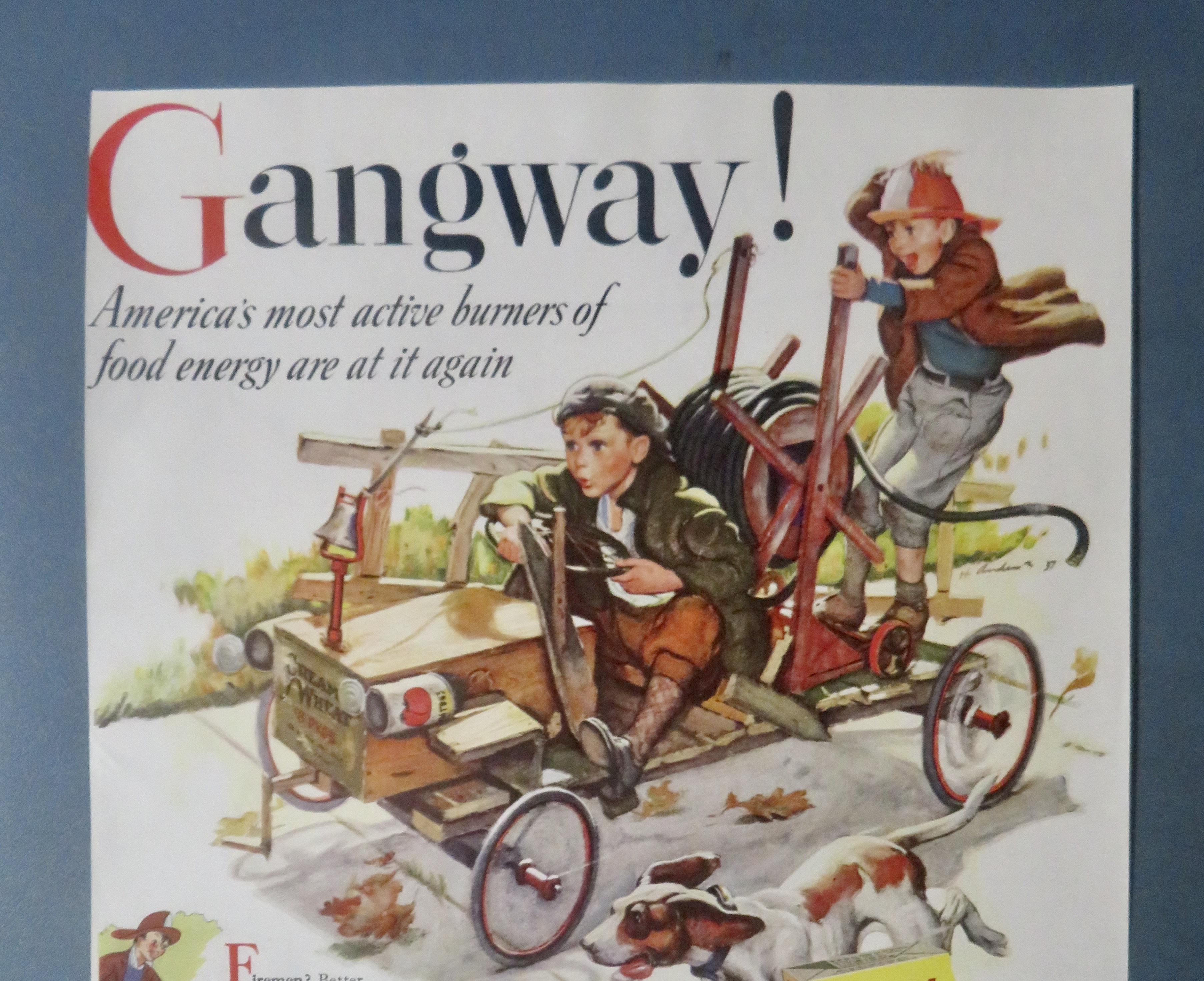 1937 Cream Of Wheat Cereal with Boys On A Go Cart