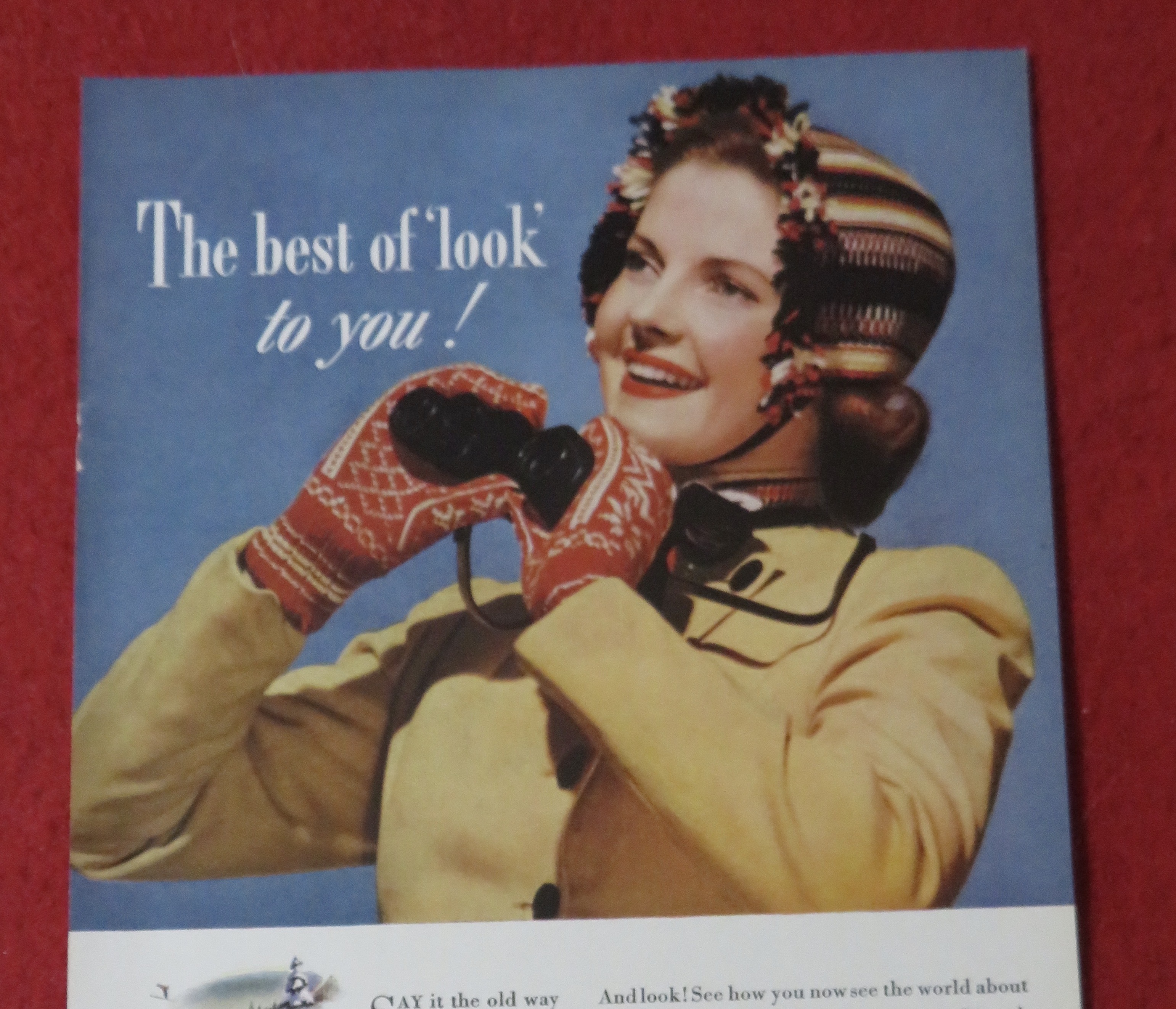 1939 Body By Fisher with Woman & Binoculars