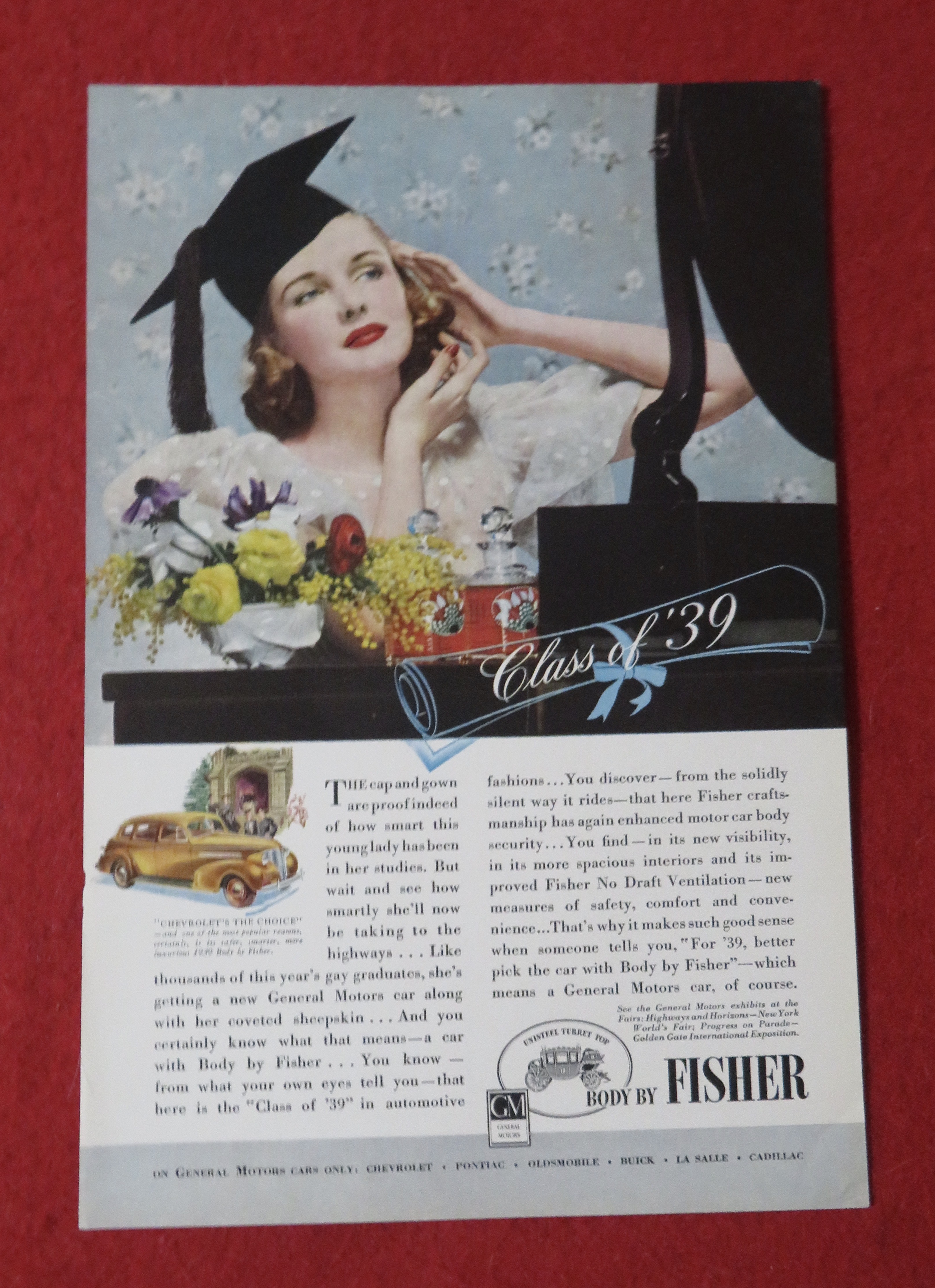 1939 Body By Fisher with Woman Graduating