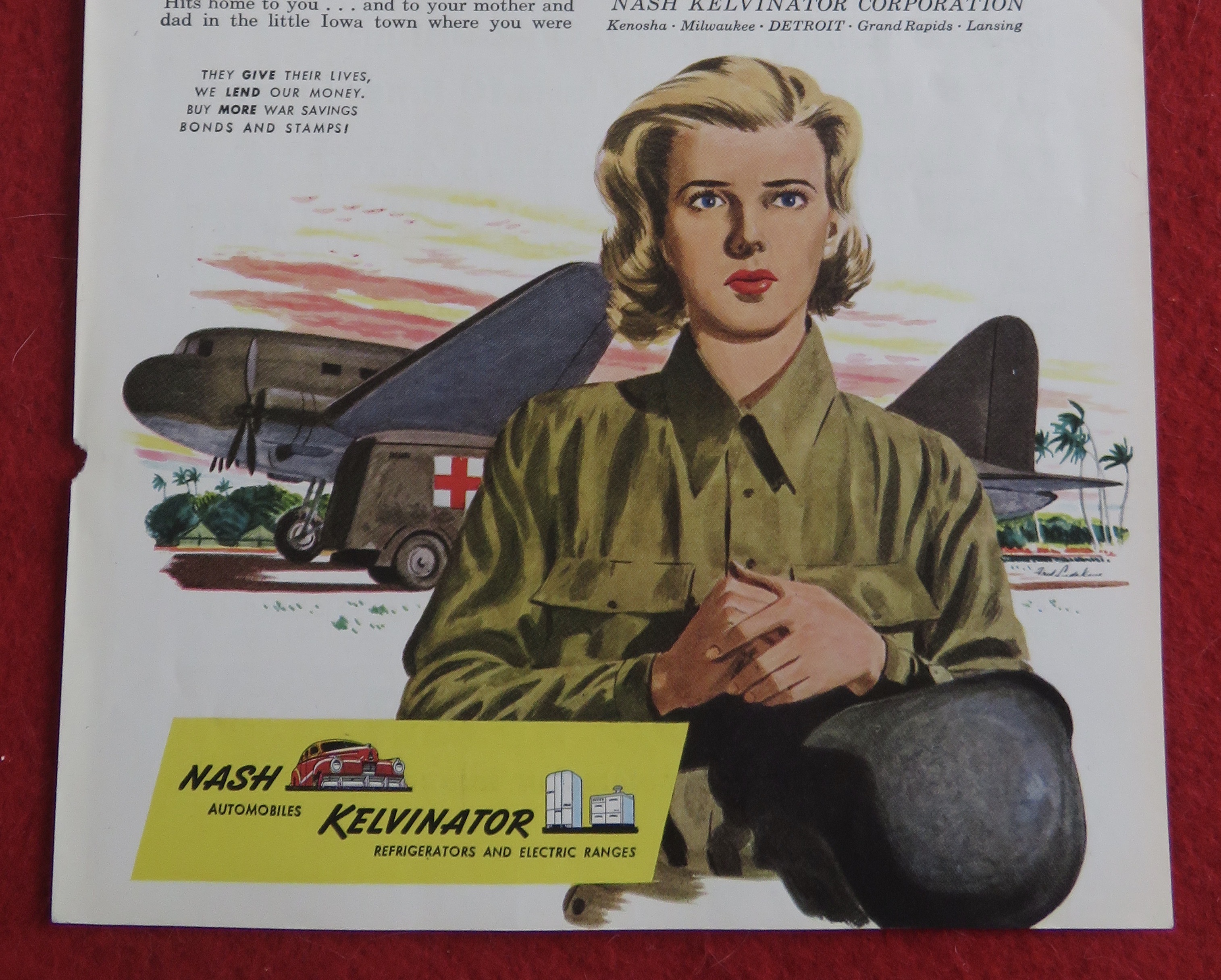 1943 Nash/Kelvinator with Woman in Military Uniform