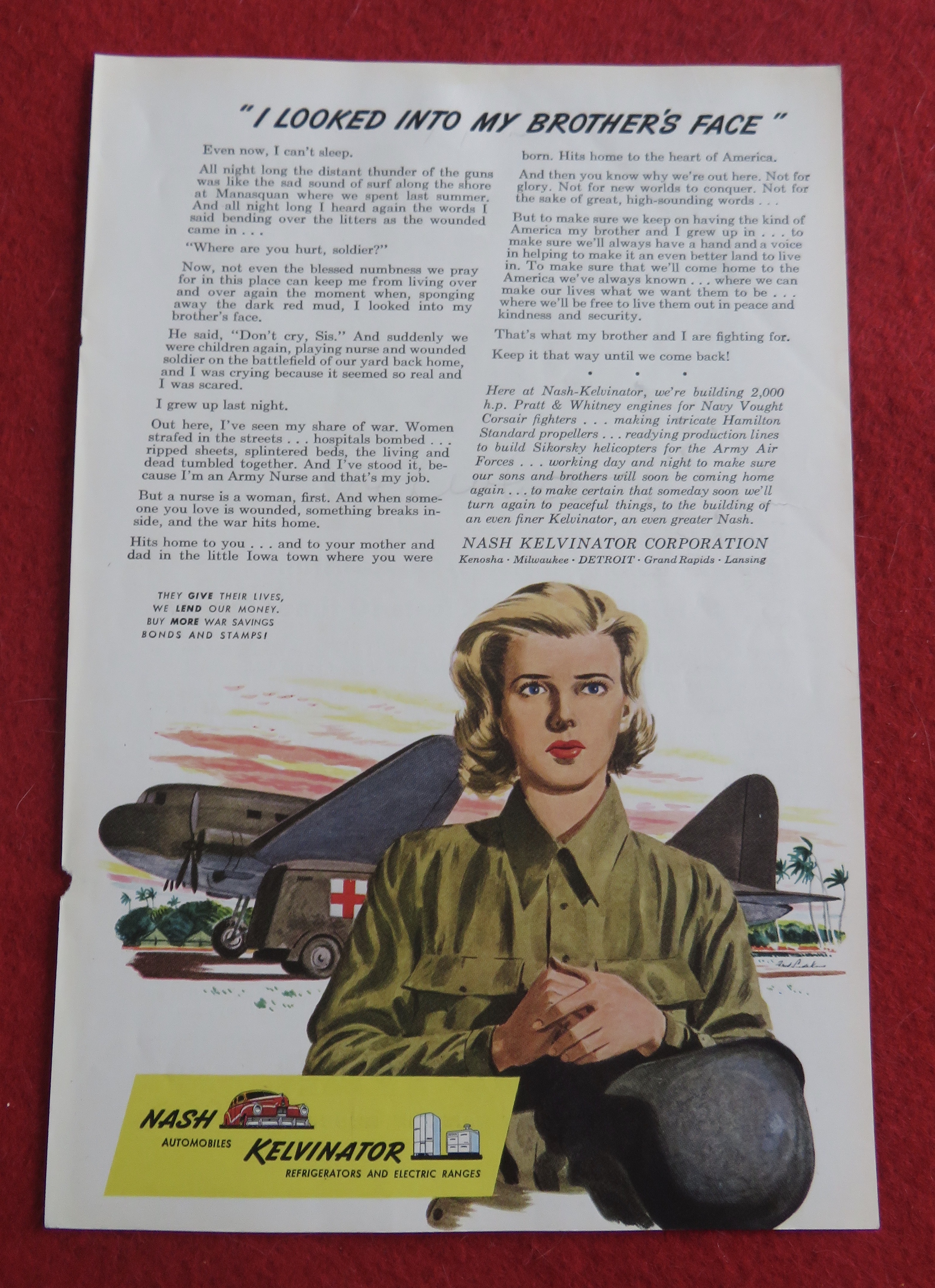1943 Nash/Kelvinator with Woman in Military Uniform