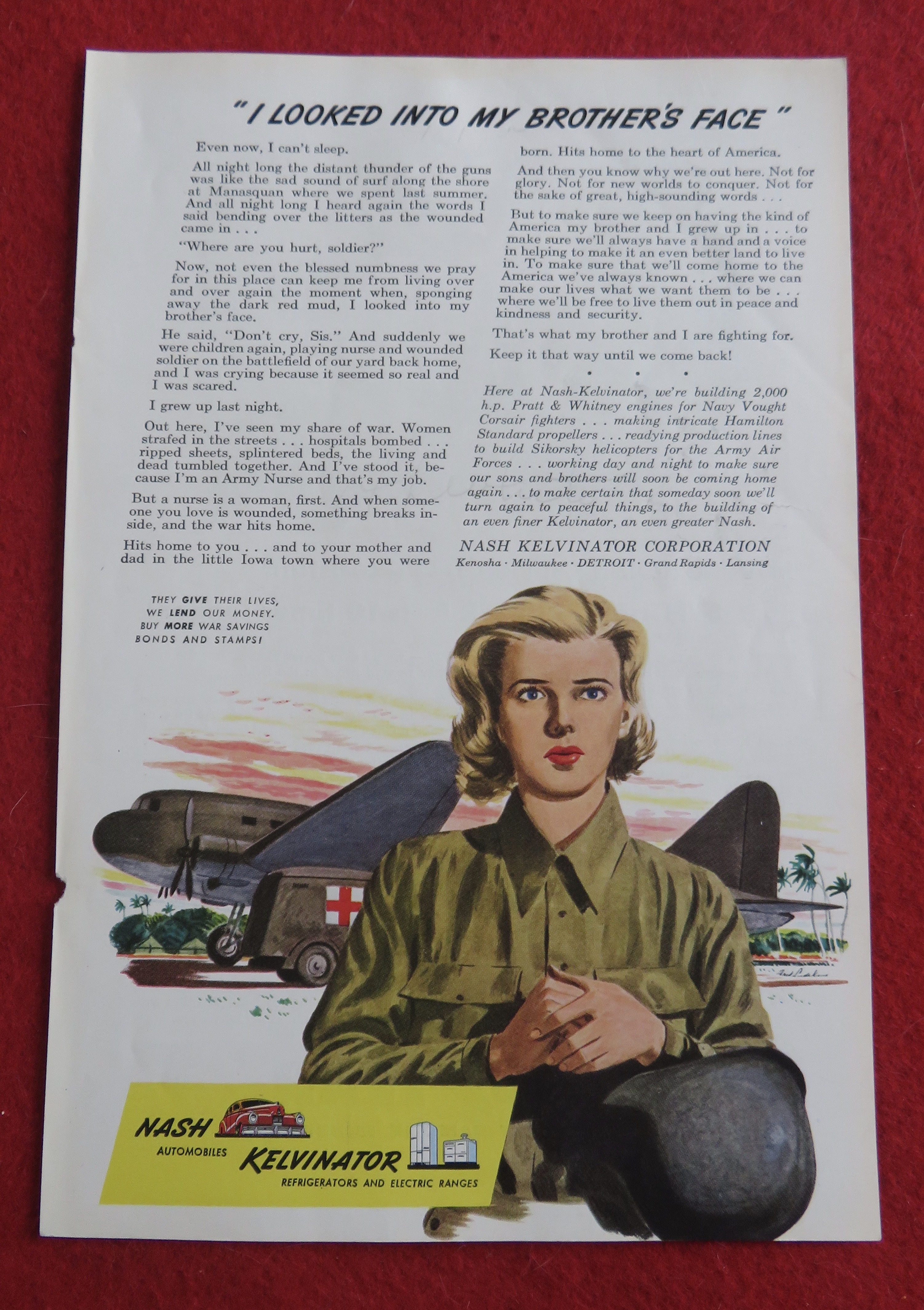 1943 Nash/Kelvinator with Woman in Military Uniform