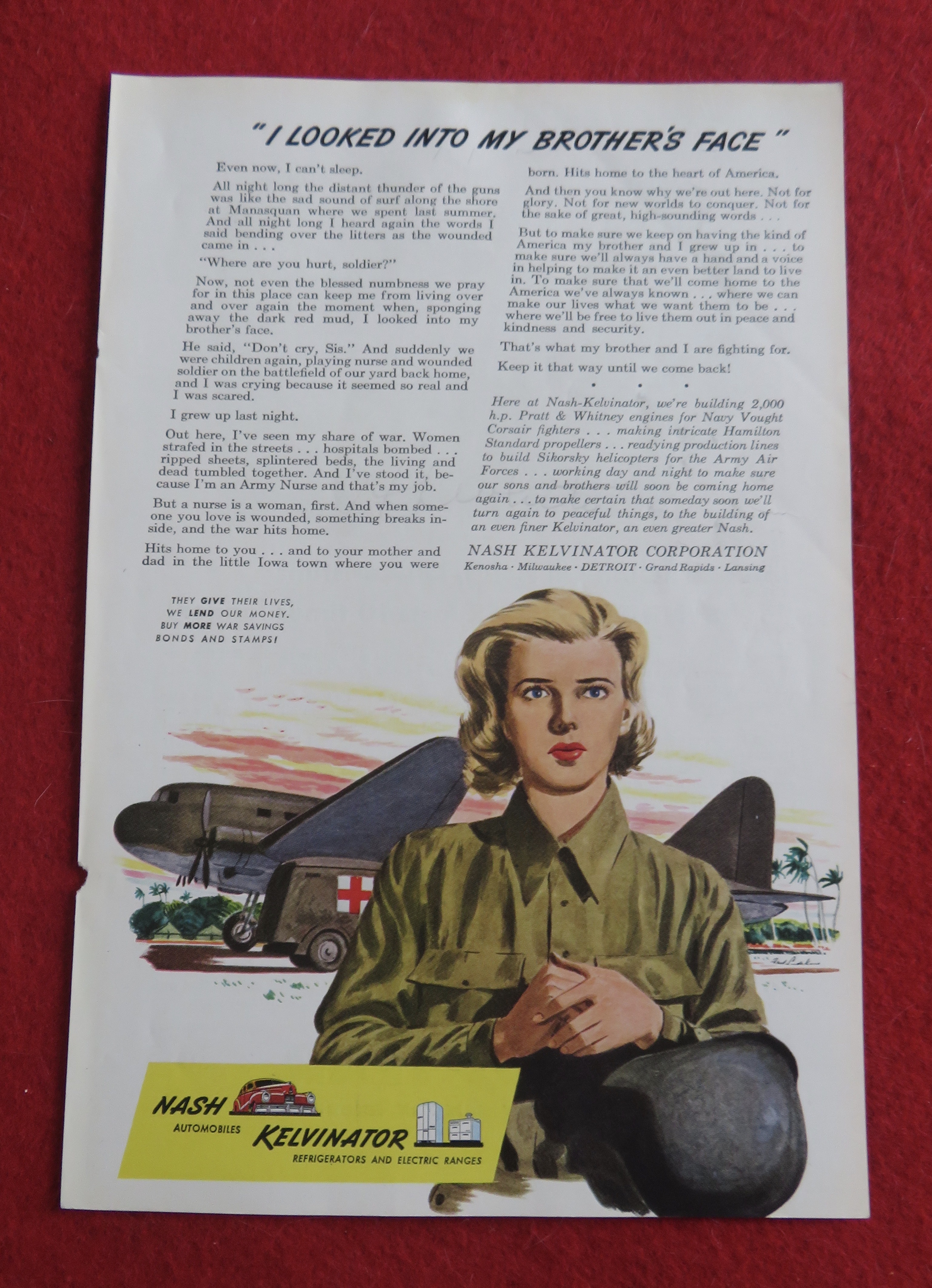 1943 Nash/Kelvinator with Woman in Military Uniform