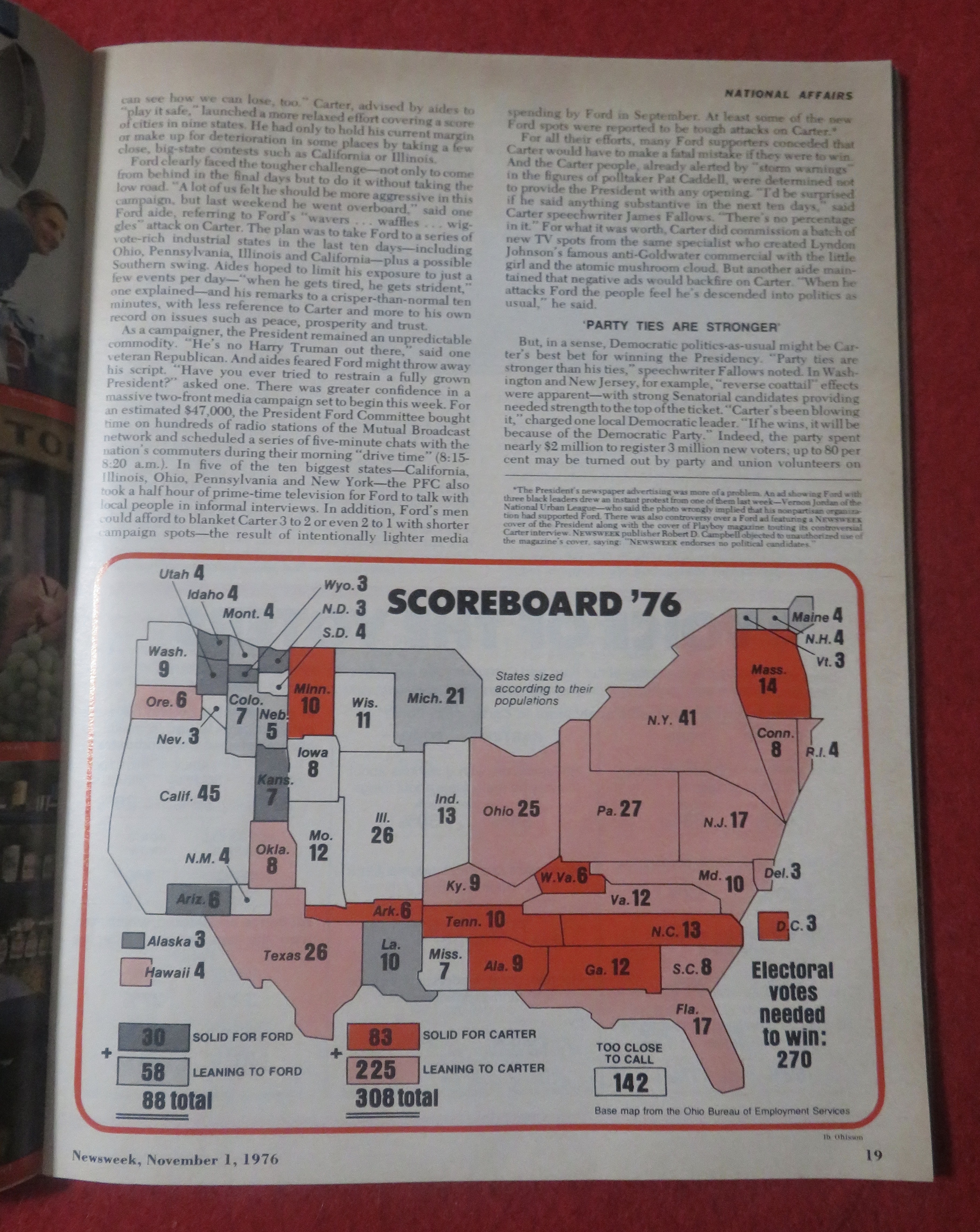 Newsweek Magazine-November 1, 1976-Carter/Ford