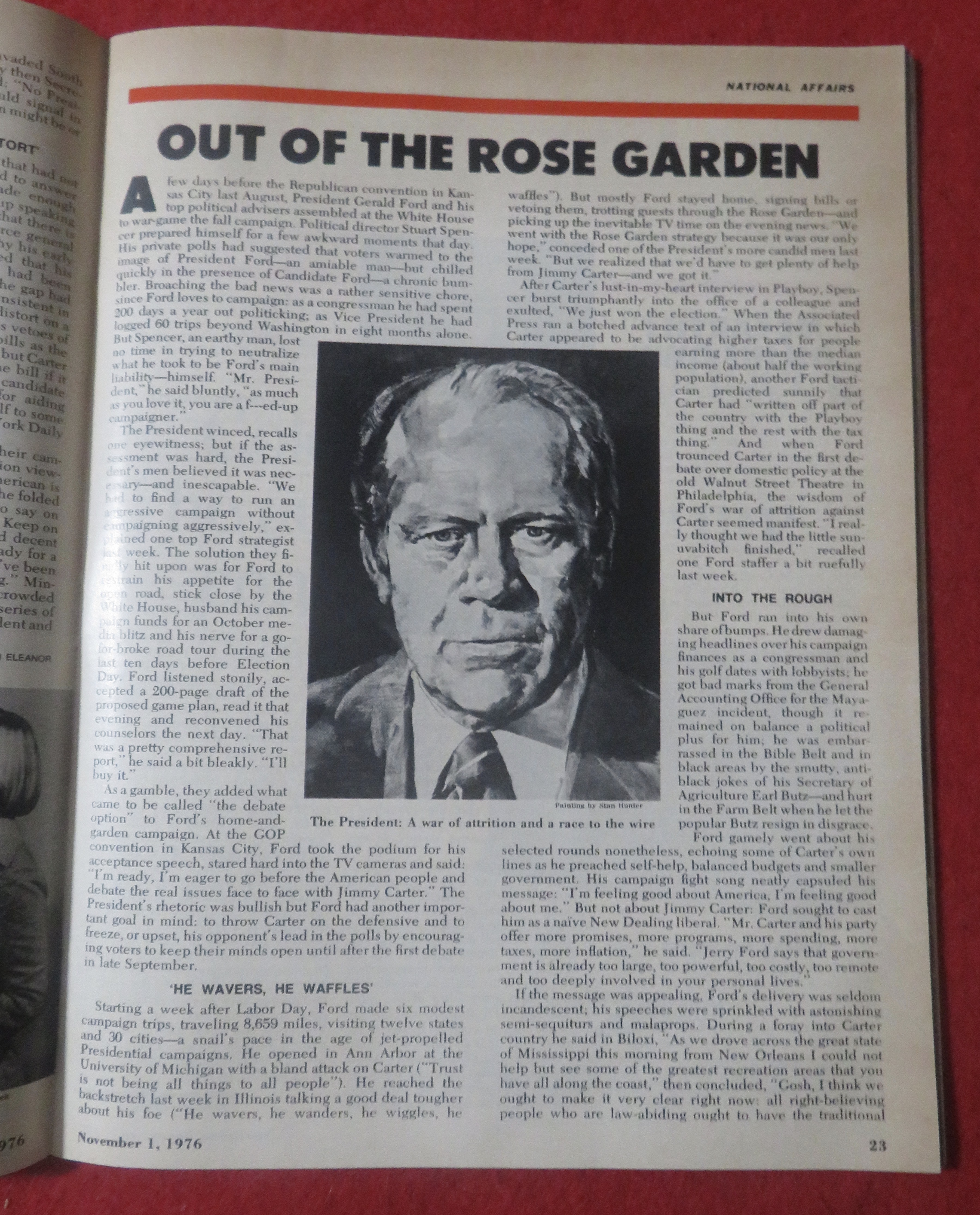 Newsweek Magazine-November 1, 1976-Carter/Ford