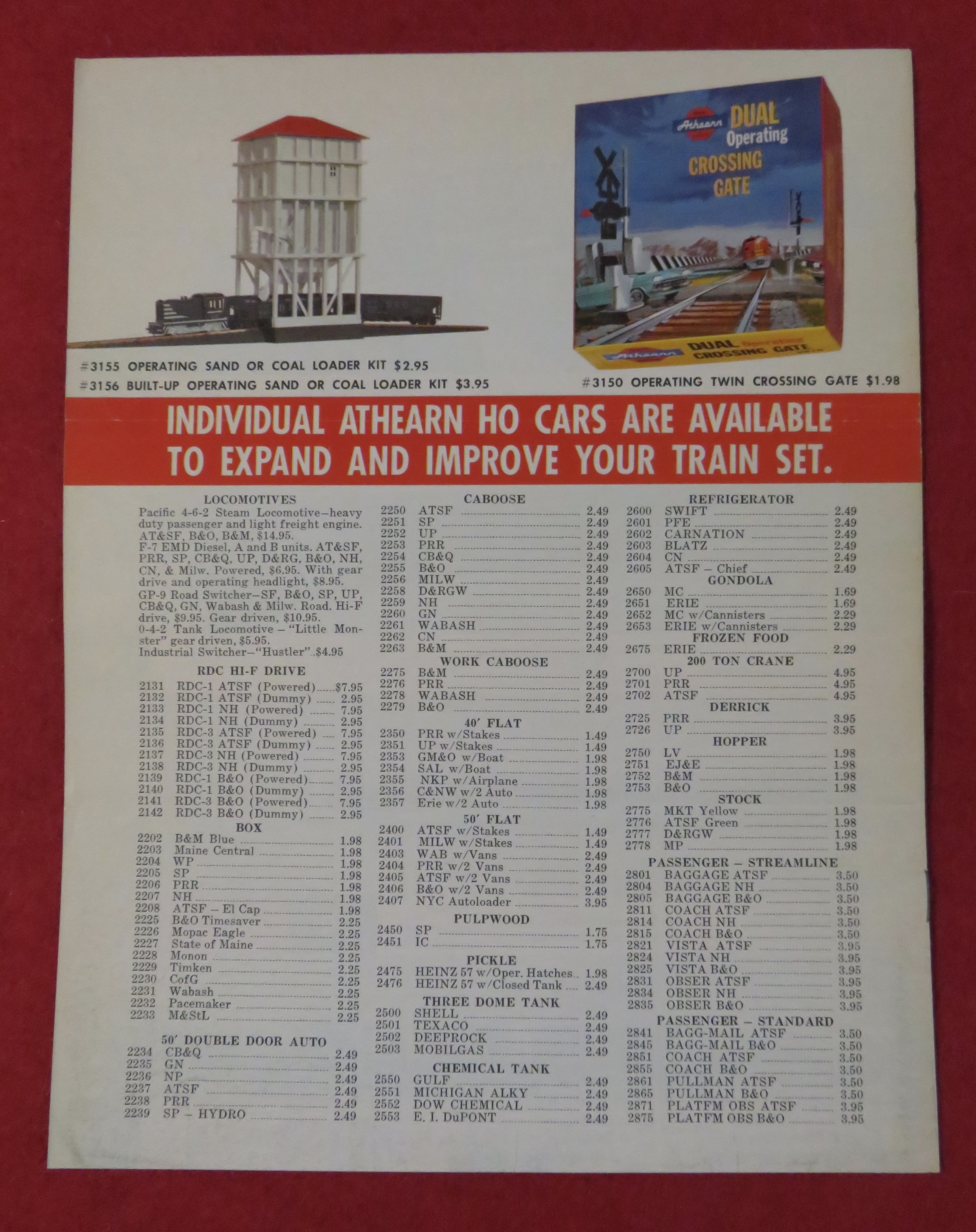 Athearn Model Railroad Train Catalog 1961 - 1962