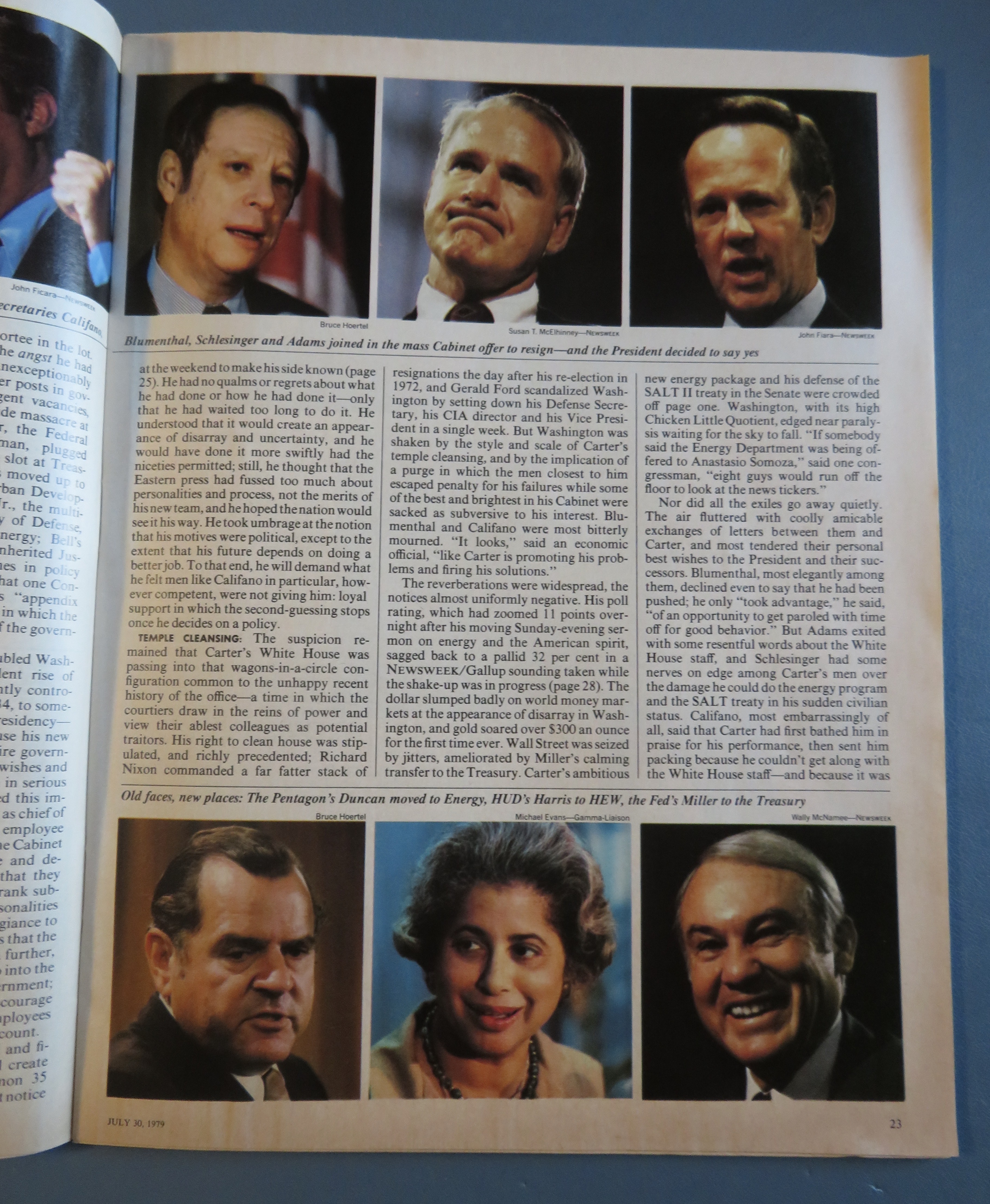 Newsweek Magazine July 30, 1979 Carter's Juggling Act