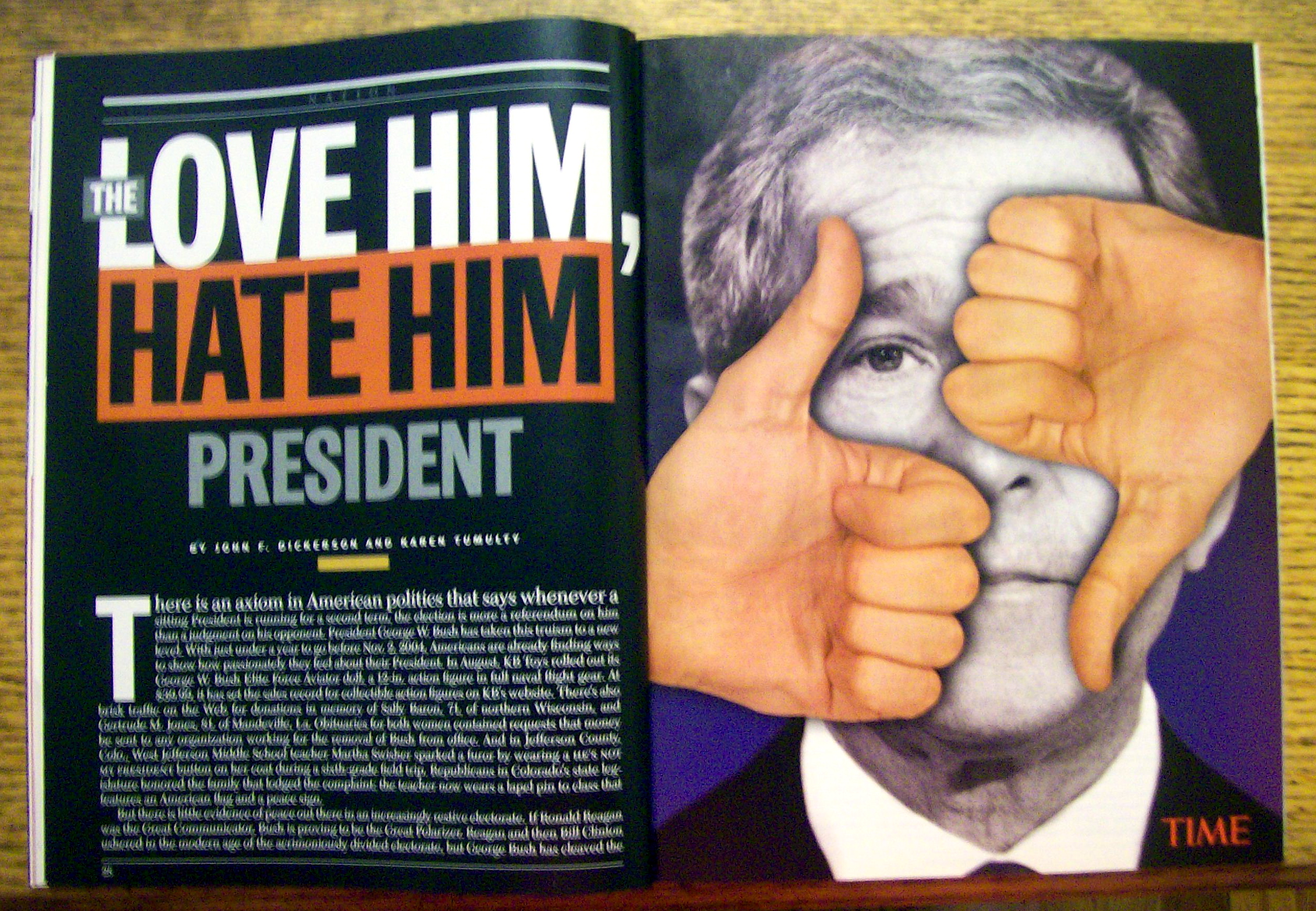 Time Magazine December 1, 2003 Love Him! Hate Him!