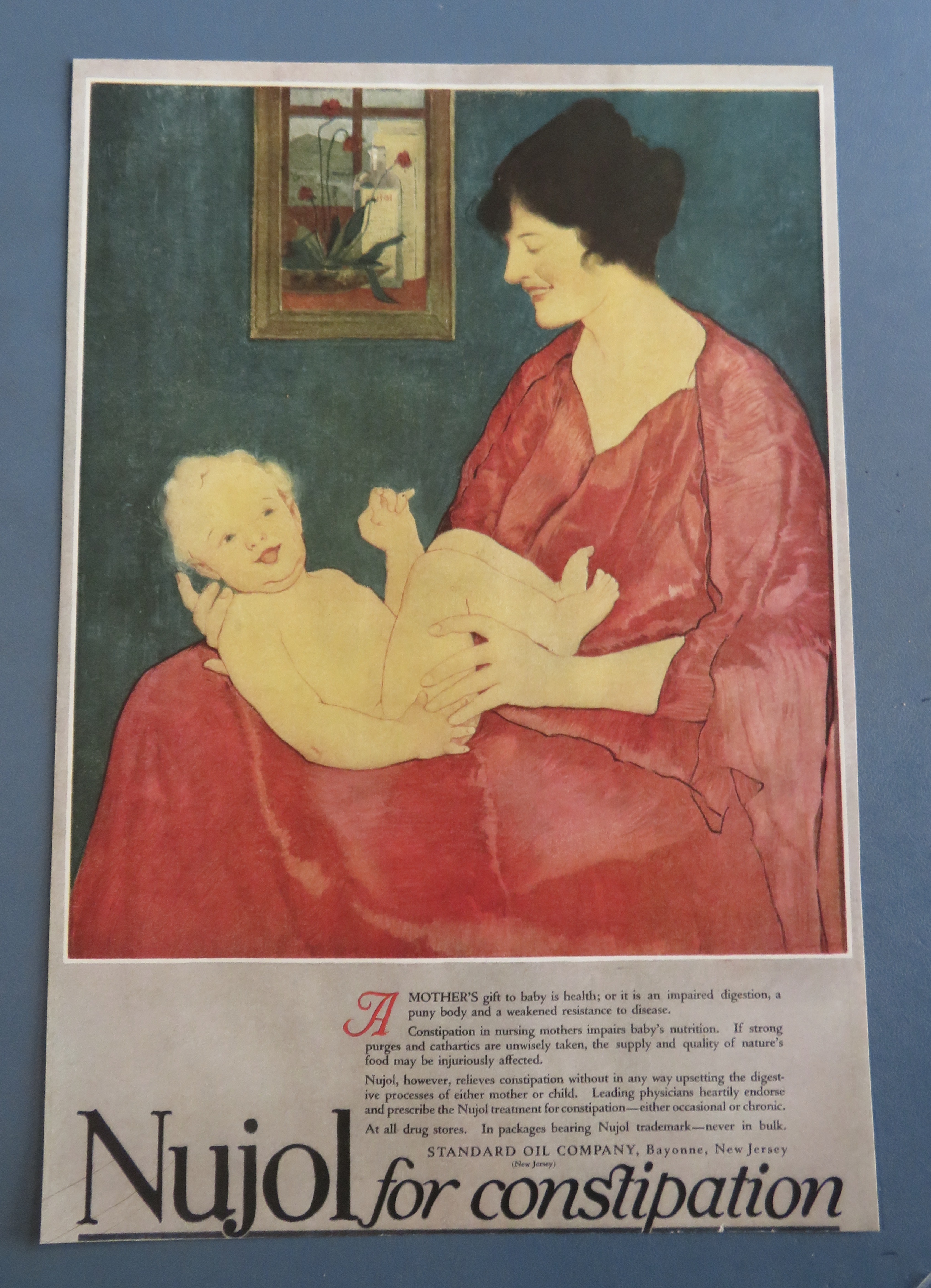 1919 Nujol For Constipation with Woman & Baby