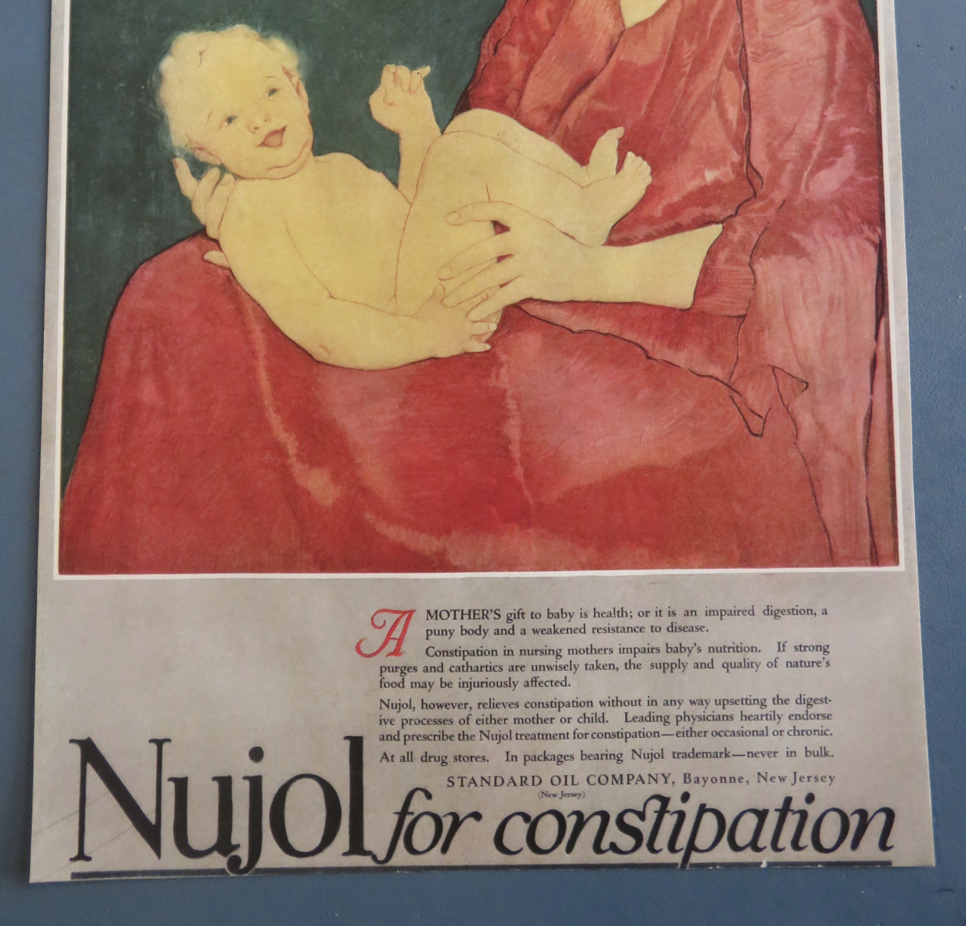 1919 Nujol For Constipation with Woman & Baby