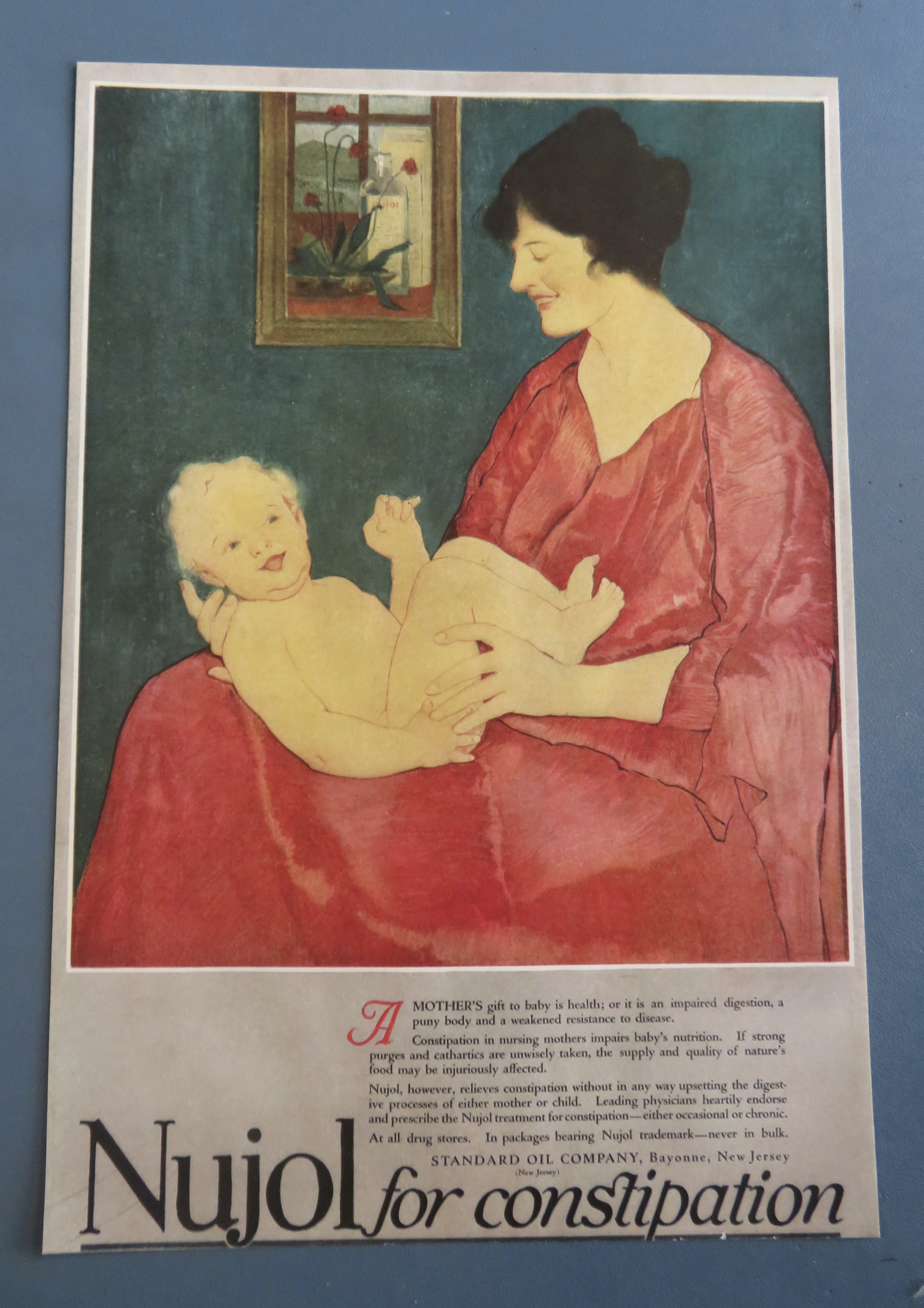 1919 Nujol For Constipation with Woman & Baby